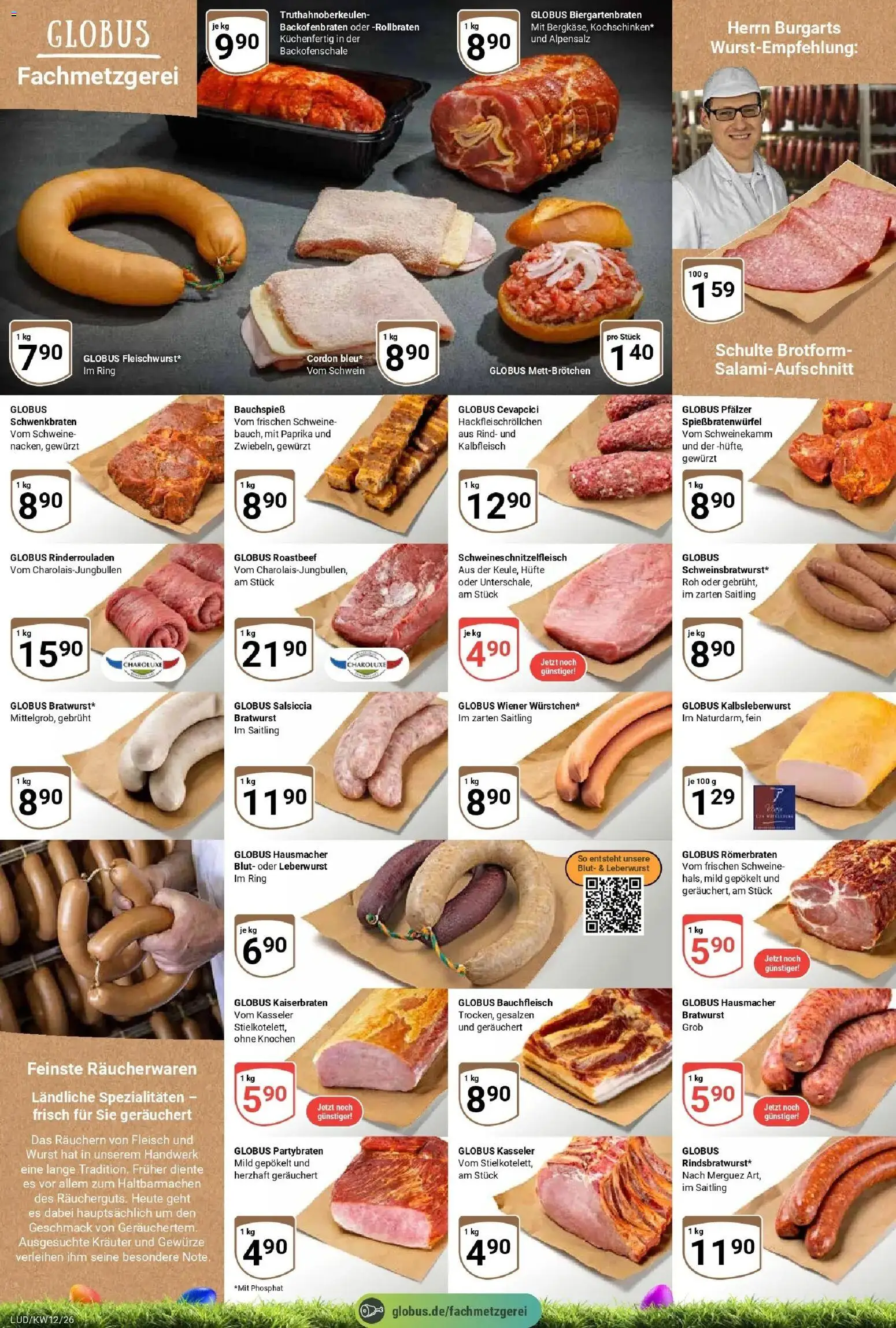 Globus prospekt Ludwigshafen-Oggersheim	 – gültig ab 15.03.2026 | Seite: 6 | Produkte: Rinderrouladen, Cevapcici, Roastbeef, Wurst