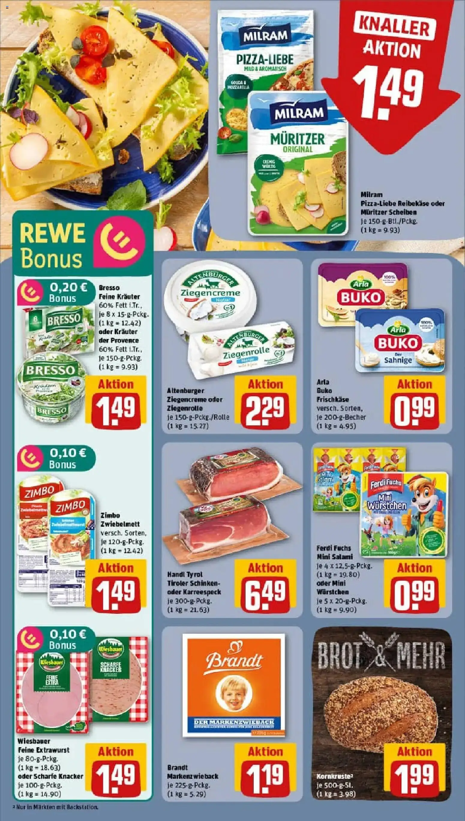 Rewe prospekt Teltow	 – gültig ab 17.11.2025 | Seite: 12 | Produkte: Gouda, Arla buko, Salami, Schinken