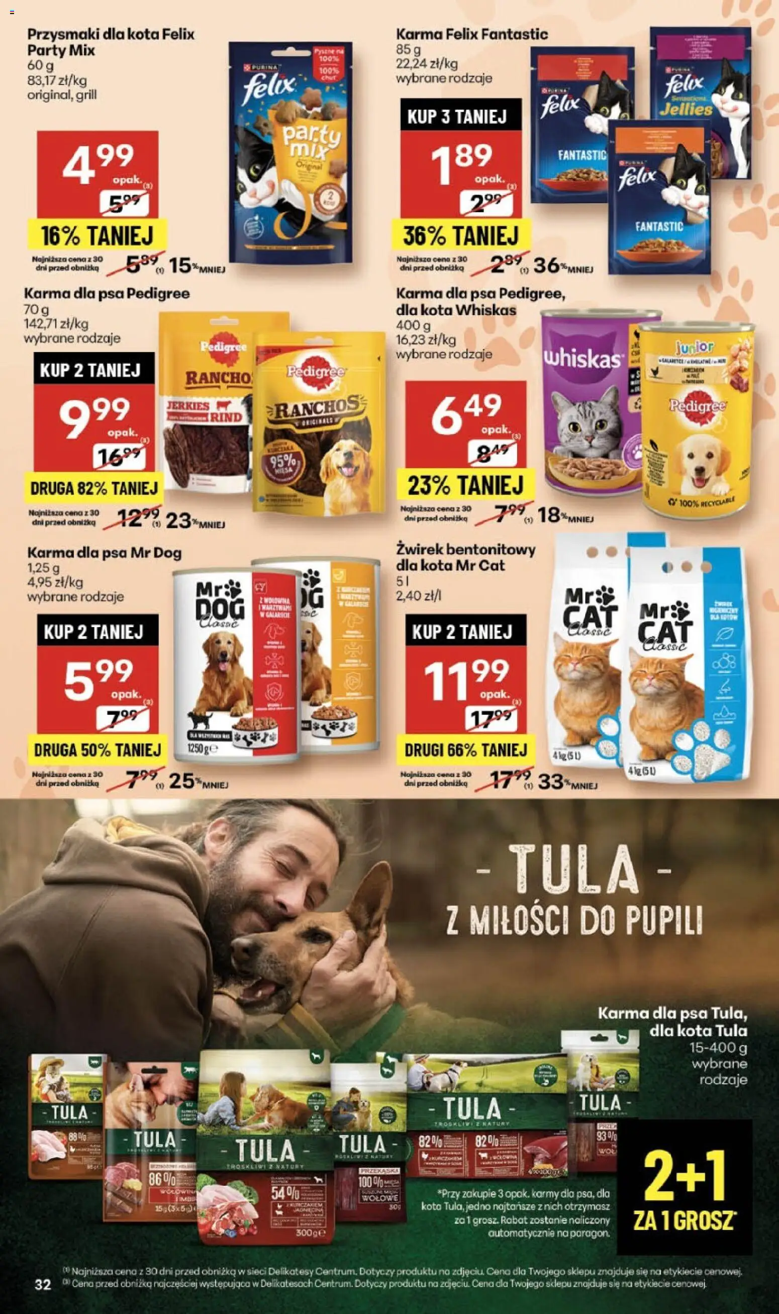 Delikatesy Centrum Gazetka od 06.11.2025 | Strona: 32 | Produkty: Przysmaki dla kota, Grill, Delikatesy, Pedigree