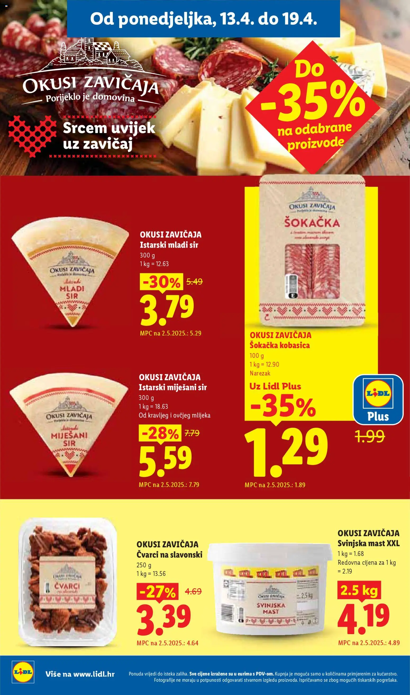 Lidl katalog | vrijedi od 13.04.2026 | Stranica: 8 | Proizvodi: Mast, Čvarci, Svinjska mast, Kobasica
