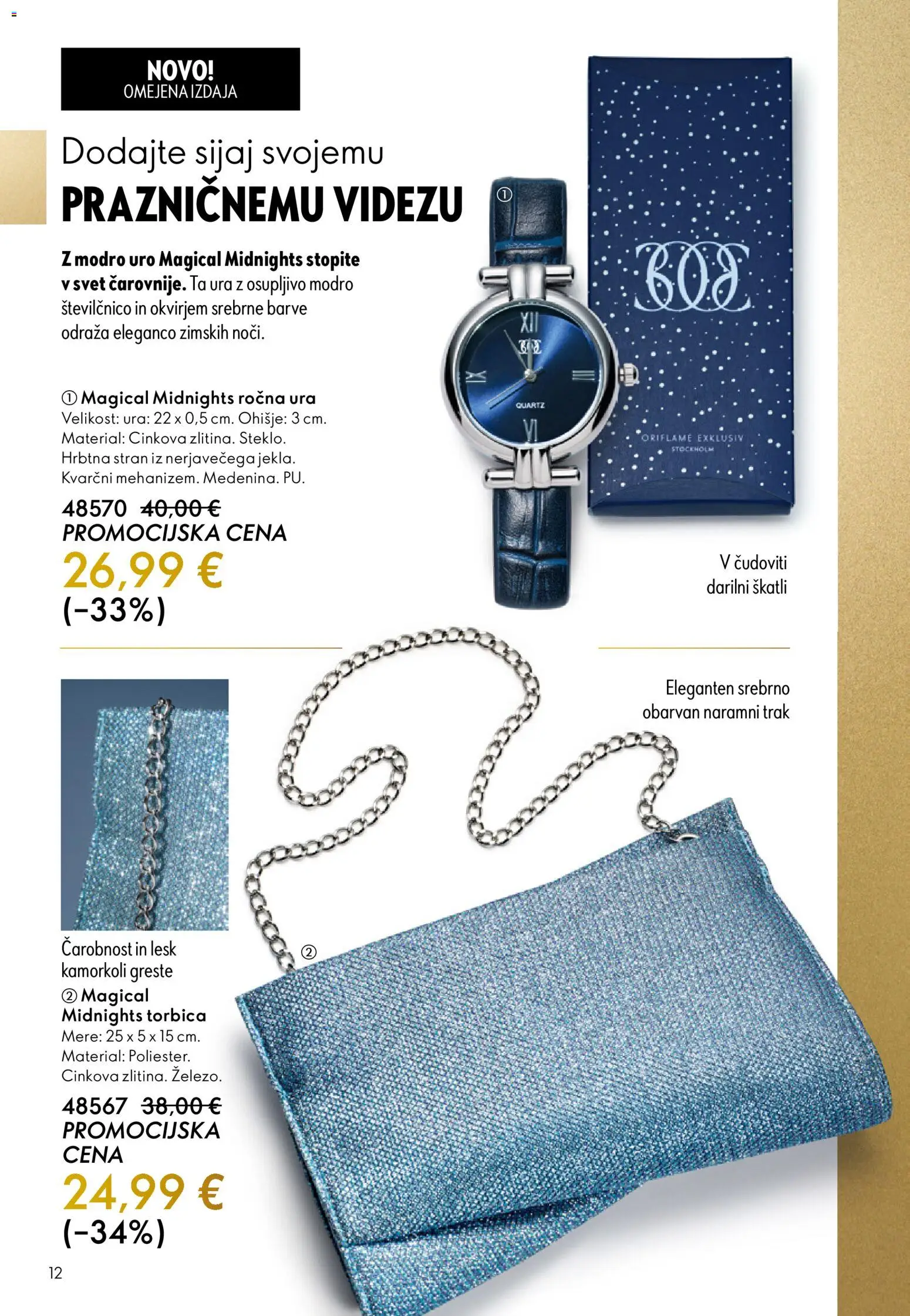 Novi Oriflame katalog ponudbe – veljaven od 19.11.2025 | Stran: 12 | Izdelki: Ura, Torbica