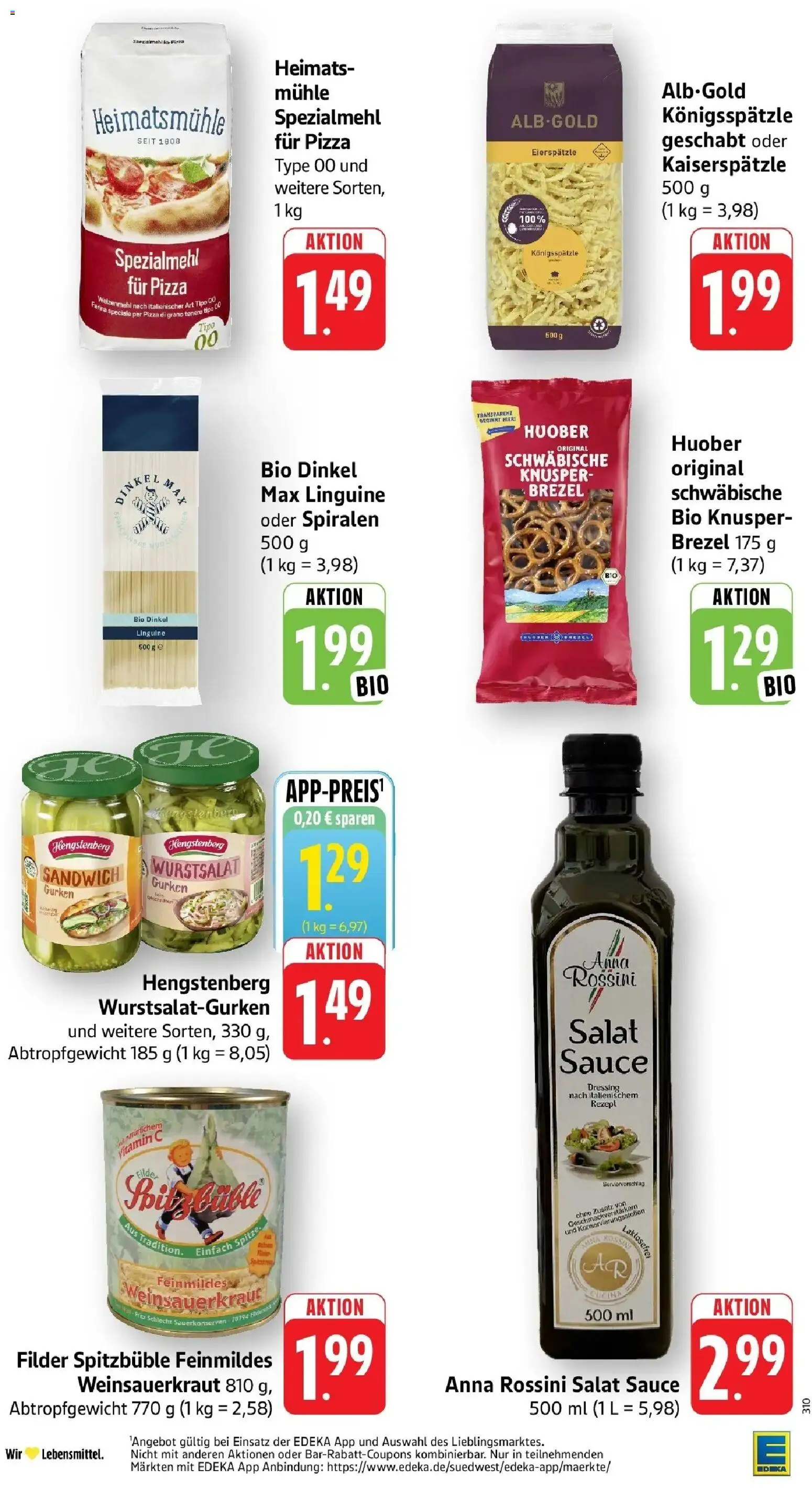 Edeka prospekt Pfalzgrafenweiler	 – gültig ab 19.04.2026 | Seite: 31 | Produkte: Mühle, Weizenmehl, Pasta, Salat
