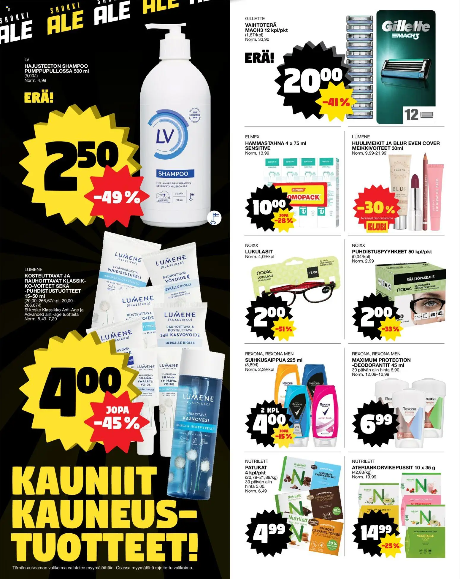 Tokmanni tarjoukset – voimassa 27.12.2025 alkaen | Sivu: 8 | Tuotteet: Shampoo, Yövoide, Hammastahna, Puhdistuspyyhkeet