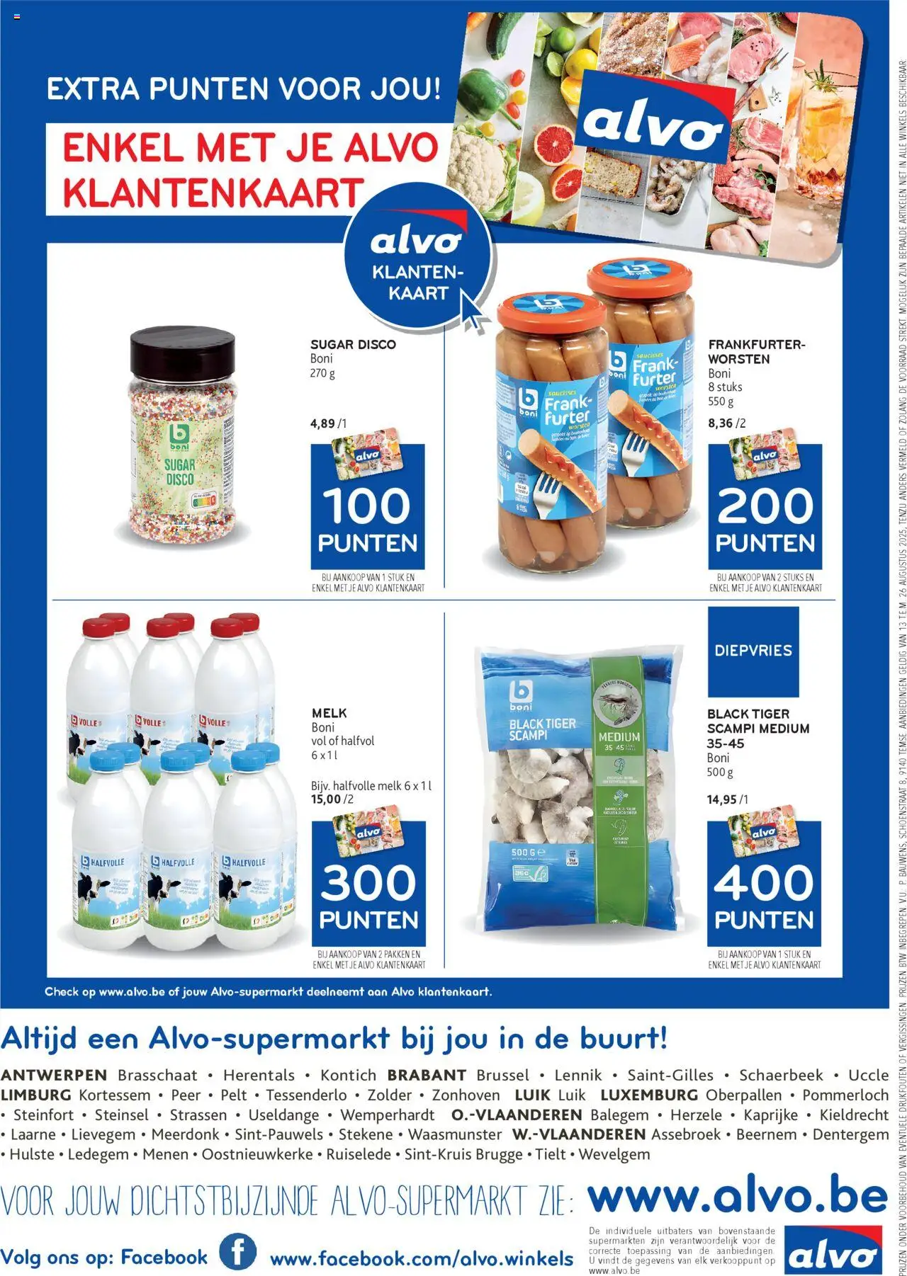  | Pagina: 14 | Producten: Scampi, Halfvolle Melk, Kaart, Melk