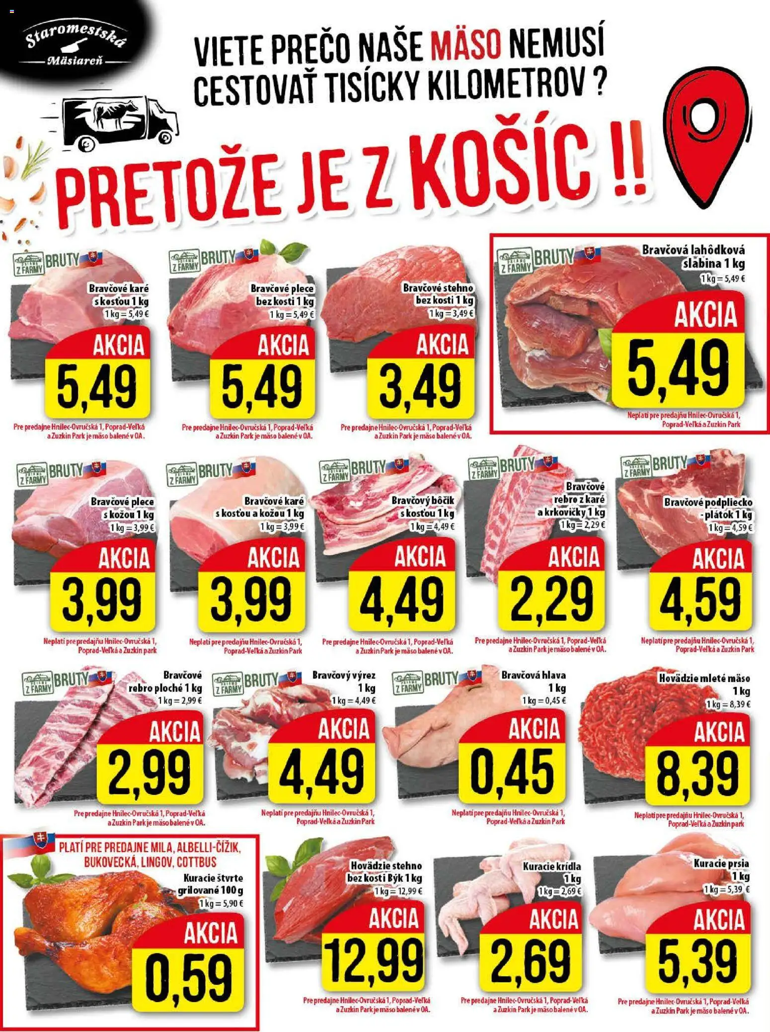 Nové Klas akcie – leták je platný od 16.02.2026 | Strana: 4 | Produkty: Bravčové plece, Bravčový bôčik, Kuracie prsia, Kuracie krídla