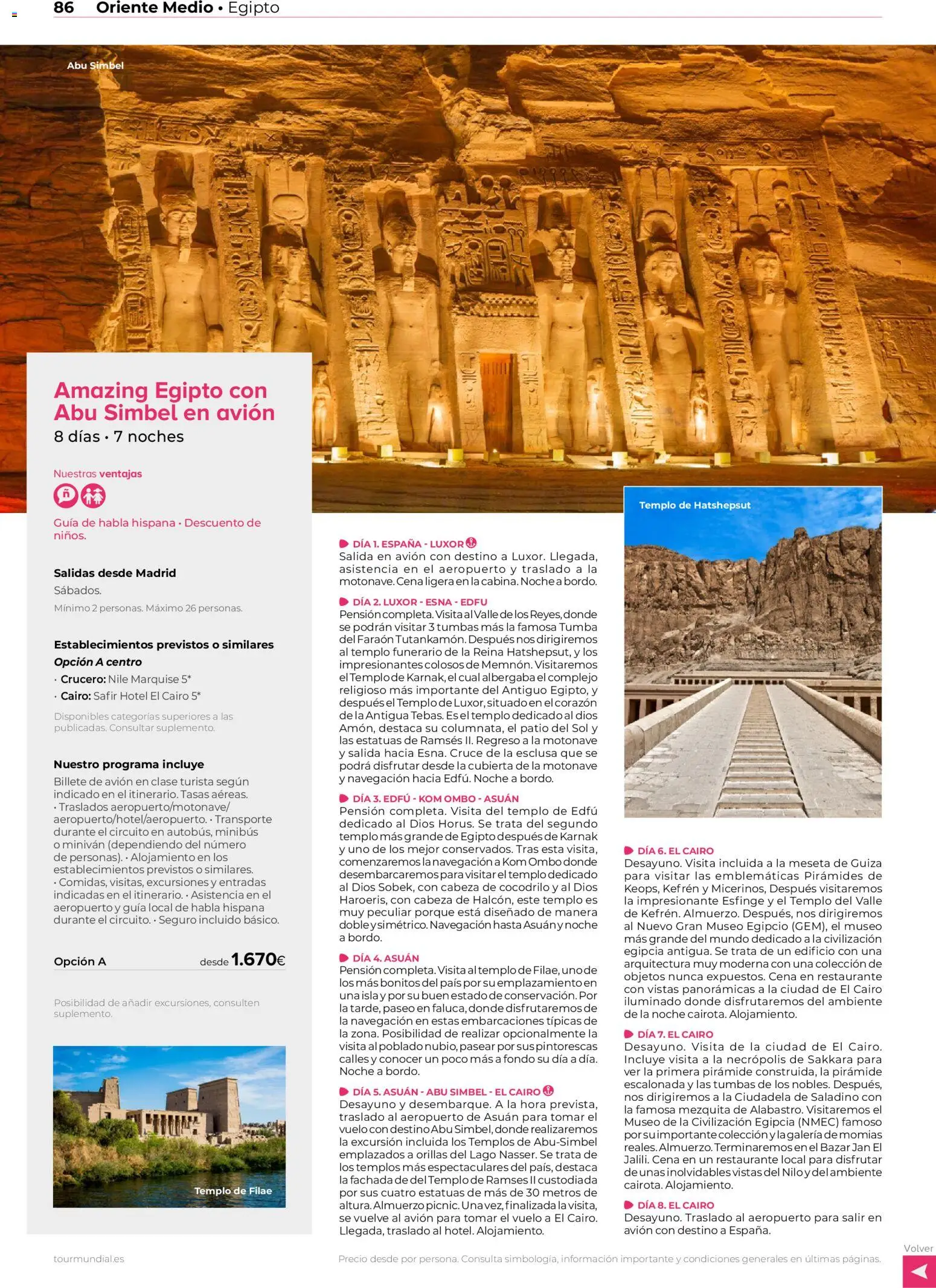 Viajes El Corte Inglés Africa y Oriente Medio │ válido desde el 01.01.2026 | Página: 86 | Productos: Navegación