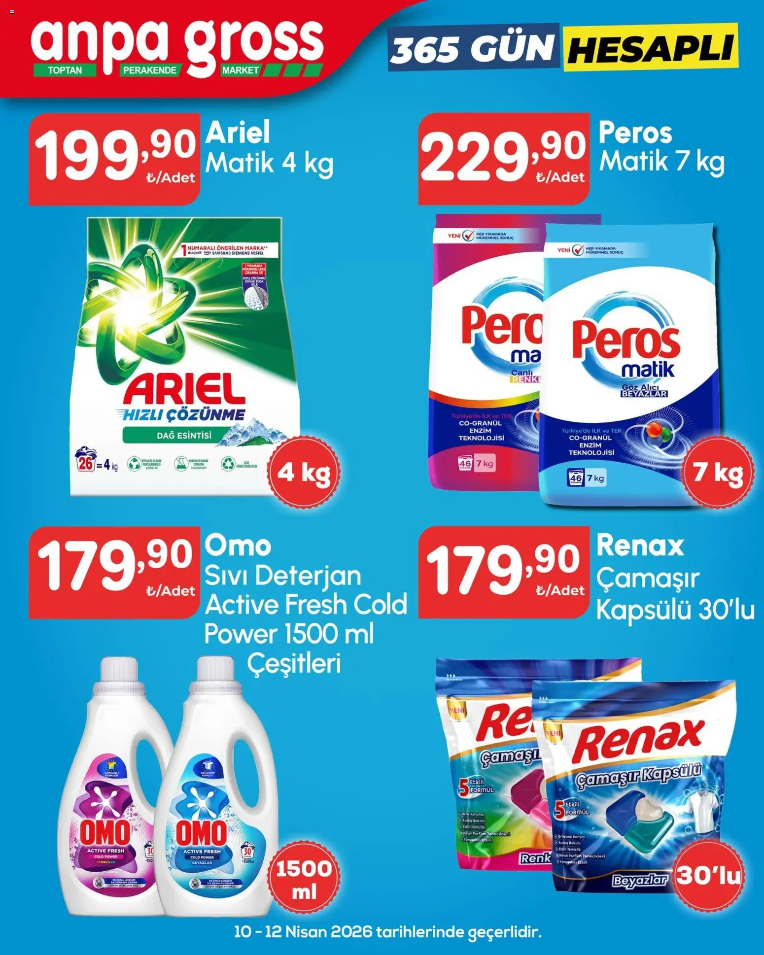 Anpa Gross Katalog - 10.04.2026 tarihinden itibaren geçerlidir | Sayfa: 10 | Ürünler: Deterjan, Parfüm