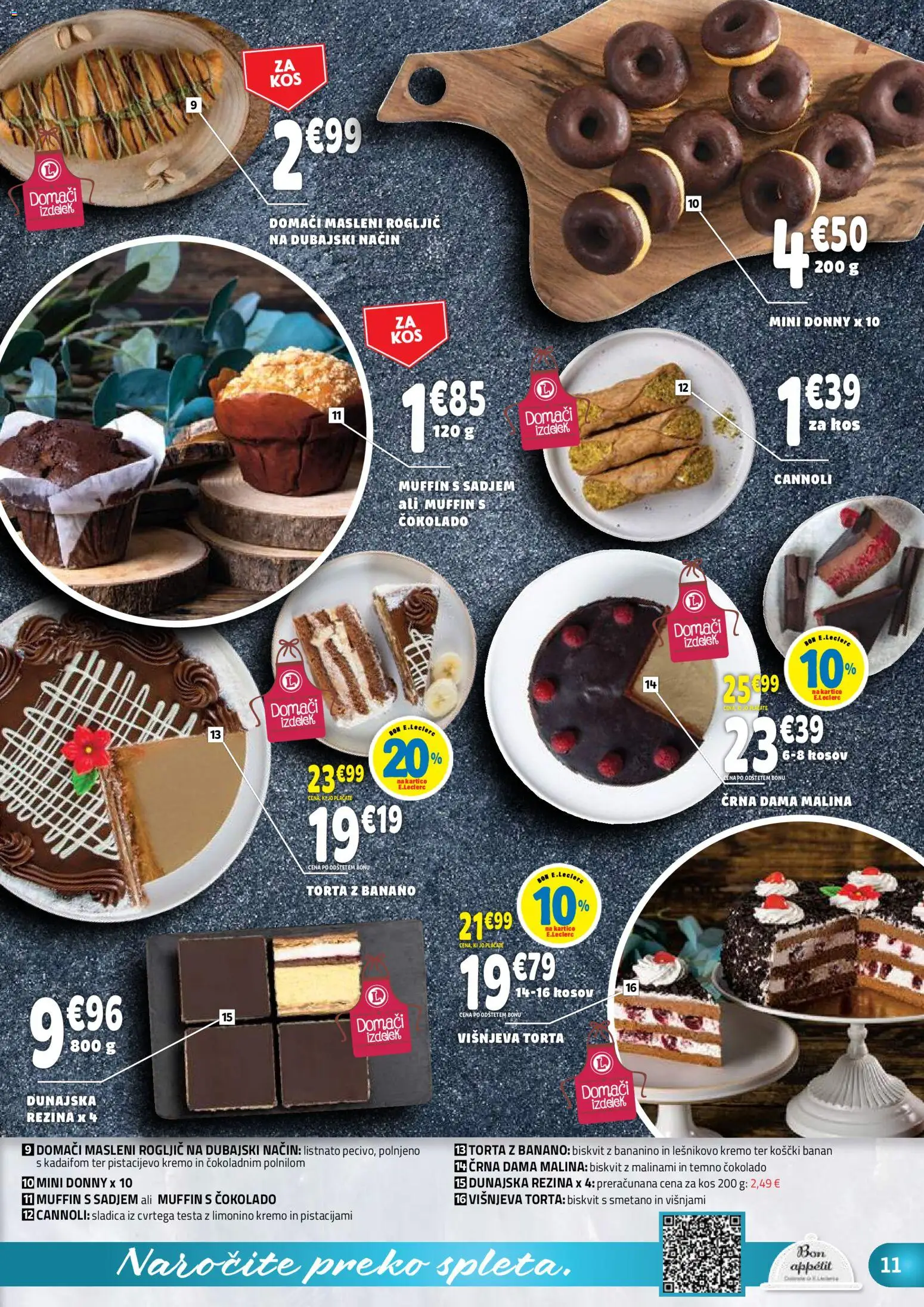 Novi E.leclerc katalog ponudbe – veljaven od 27.12.2025 | Stran: 11 | Izdelki: Torta, Kos