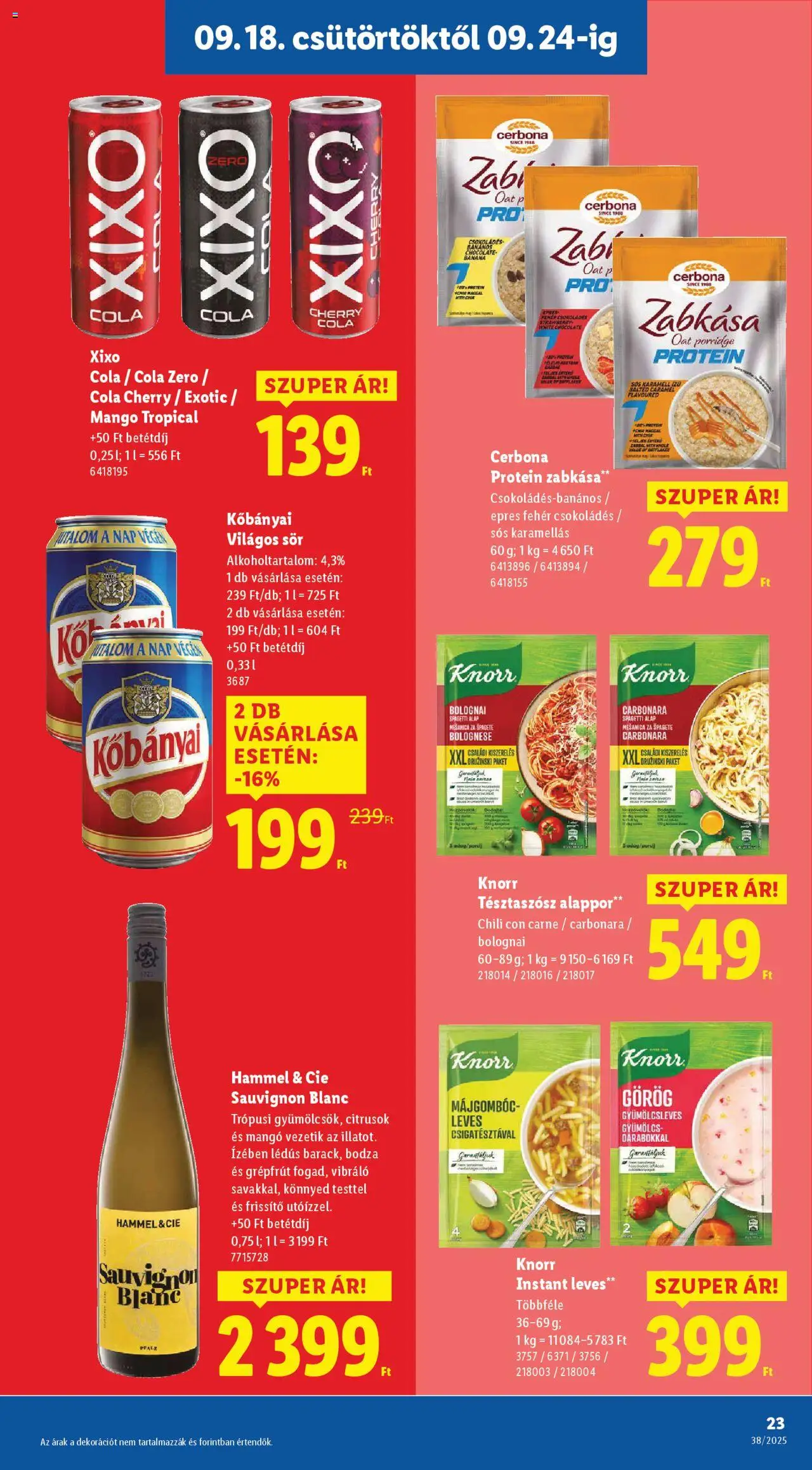 Lidl akciós ujság - amely érvényes a következő dátumtól: 18.09.2025 | Oldal: 23 | Termékek: Chili, Chili con carne, Gyümölcs, Mangó