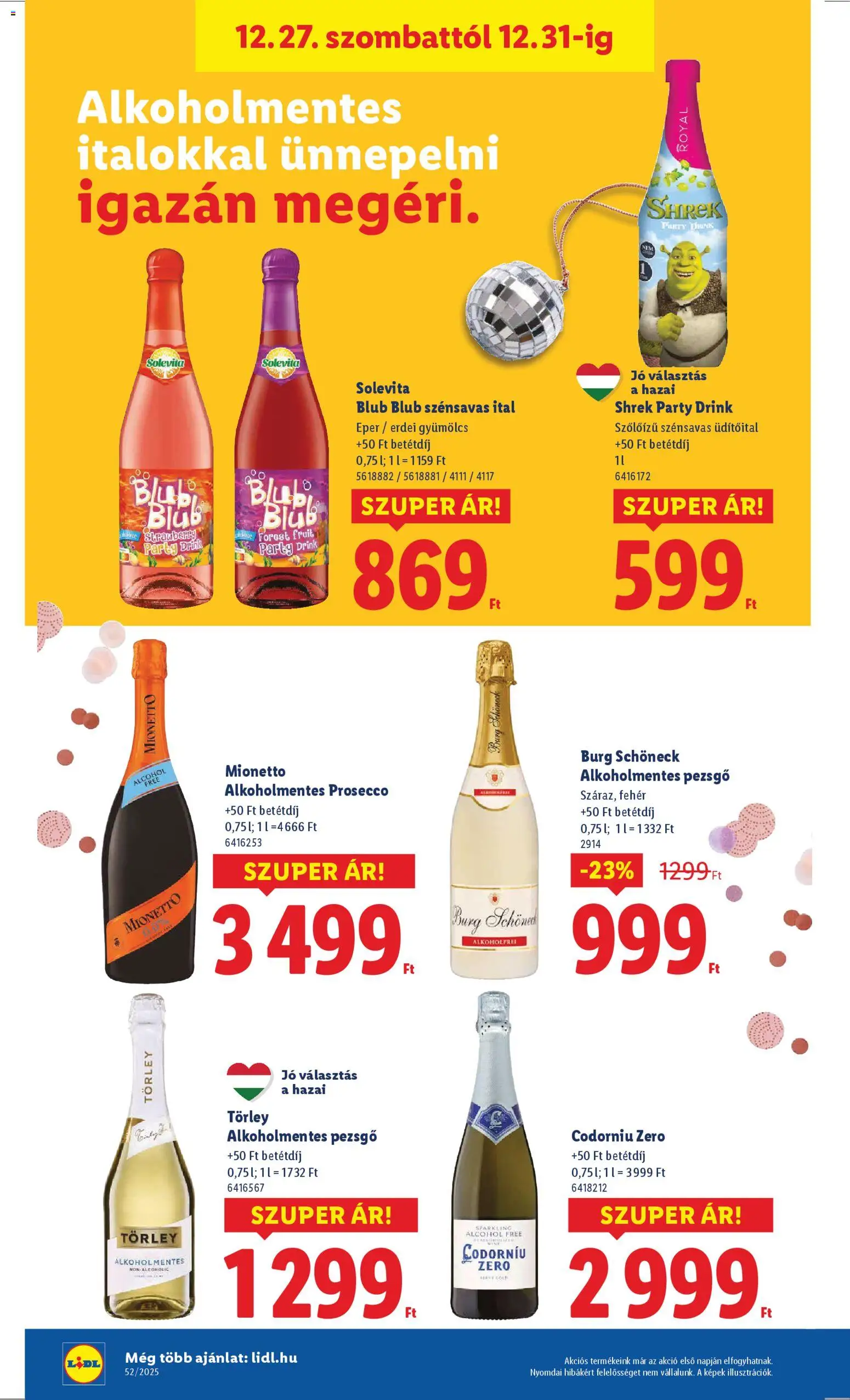 Lidl akciós ujság - amely érvényes a következő dátumtól: 27.12.2025 | Oldal: 14 | Termékek: Gyümölcs, Pezsgő, Eper