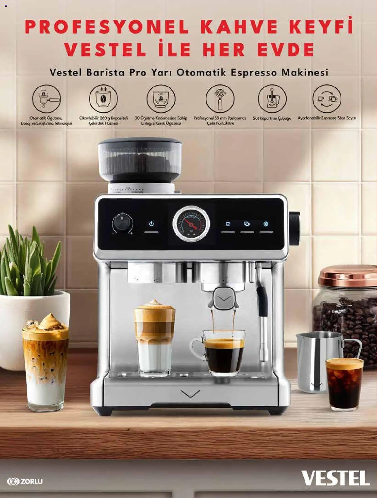 Vestel Küçük Ev Aletleri - 01.12.2025 tarihinden itibaren geçerlidir | Sayfa: 14 | Ürünler: Espresso makinesi, Kahve, Öğütücü