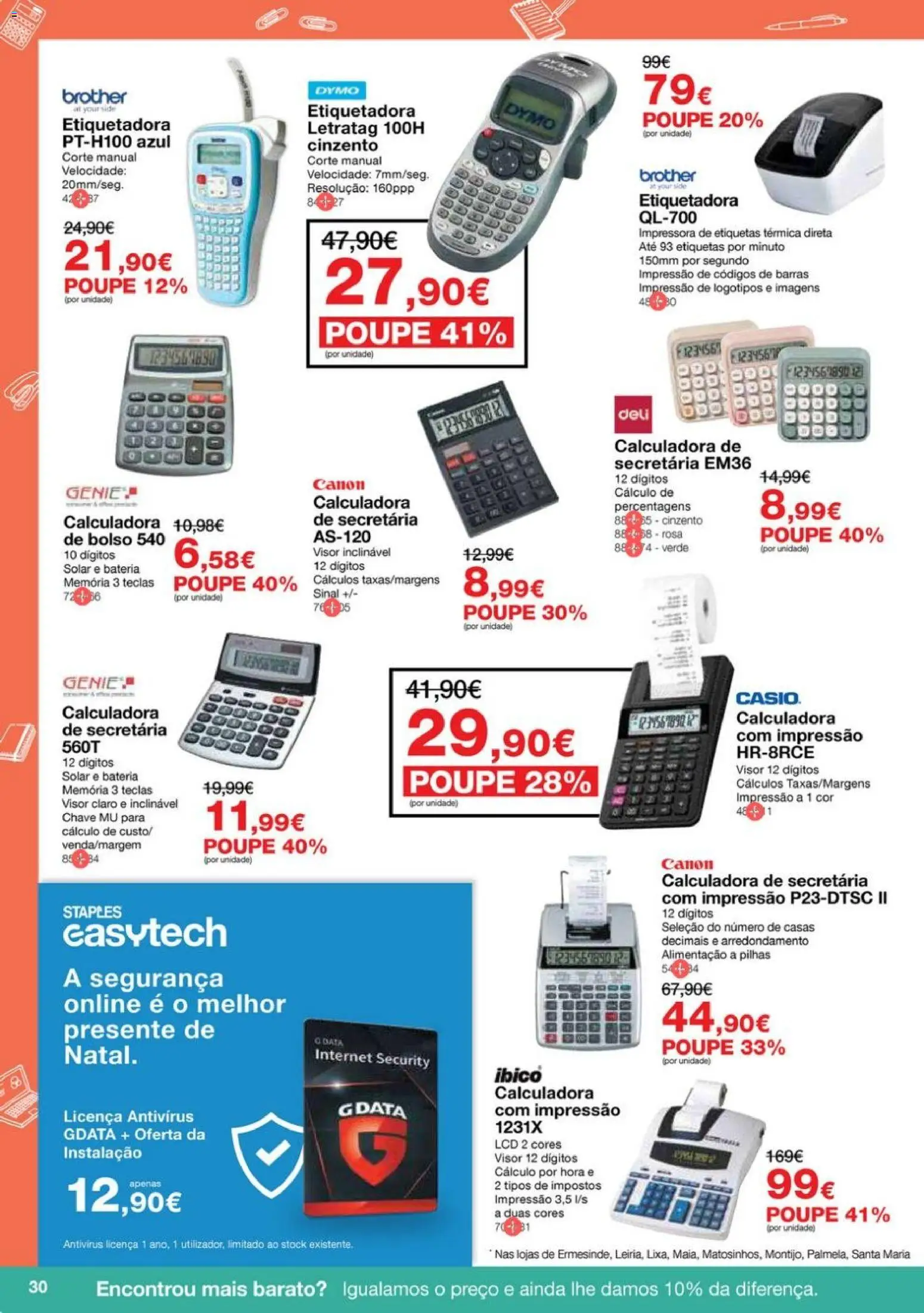 Staples - Folheto Regresso ao Escritório 2026 │ válido de 05.01.2026 | Página: 30 | Produtos: Impressora, Calculadora, Pilhas, Bateria