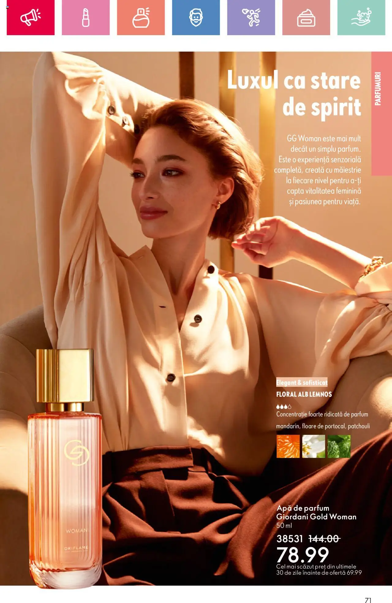Noul catalog Oriflame – valabil de la 06.07.2025 | Pagină: 71 | Produse: Apă de parfum, Parfum, Apă