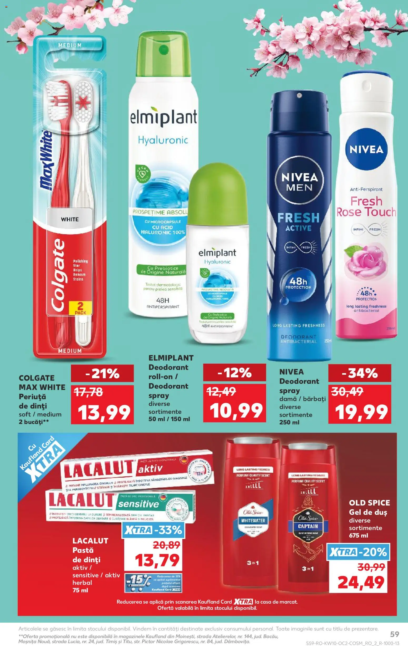 Noul catalog Kaufland – valabil de la 04.03.2026 | Pagină: 59 | Produse: Kısırlaştırılmış Kedi Maması, Duș, Deodorant, Pastă de dinți
