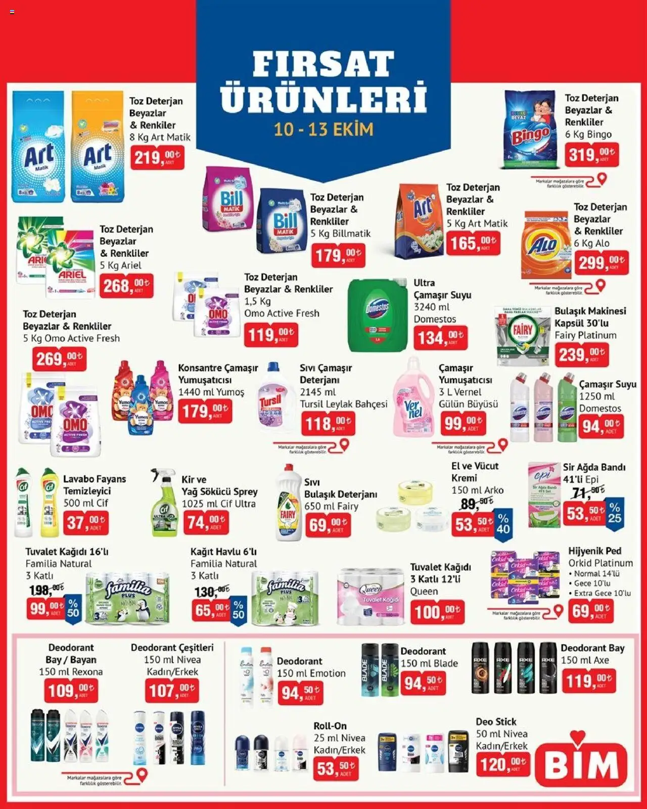 BİM İndirimli Ürünler - 10.10.2025 tarihinden itibaren geçerlidir | Sayfa: 4 | Ürünler: Lavabo, Kağıt havlu, Tuvalet kağıdı, Bulaşık makinesi