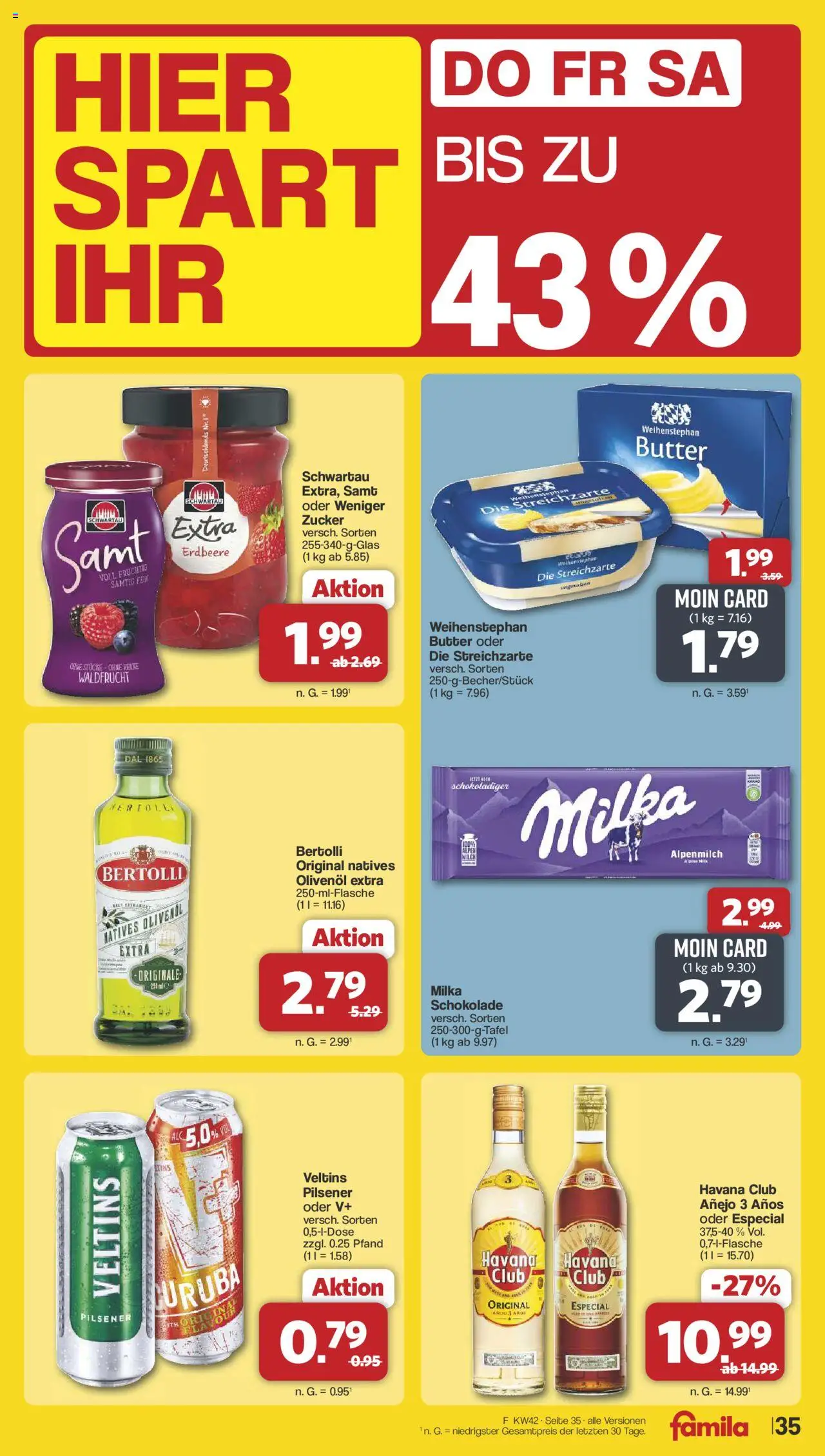 Famila Nordwest Prospekt 	 – gültig ab 13.10.2025 | Seite: 40 | Produkte: Butter, Schokolade, Milka, Zucker