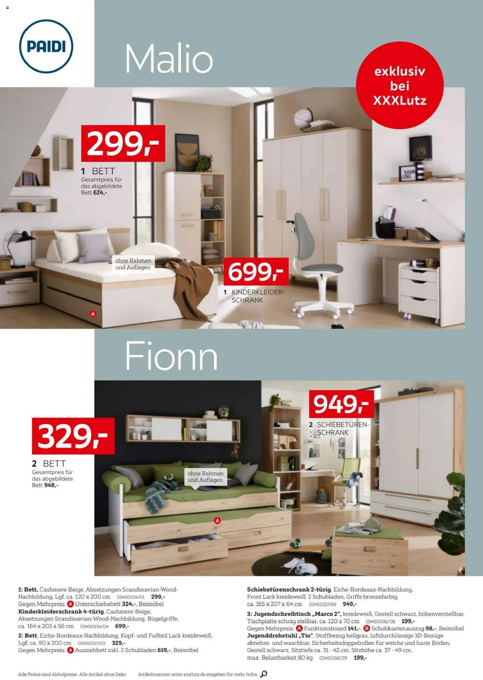 XXXL Lutz - PAIDI Spezial – gültig ab 09.11.2025 | Seite: 8 | Produkte: Bett, Schrank