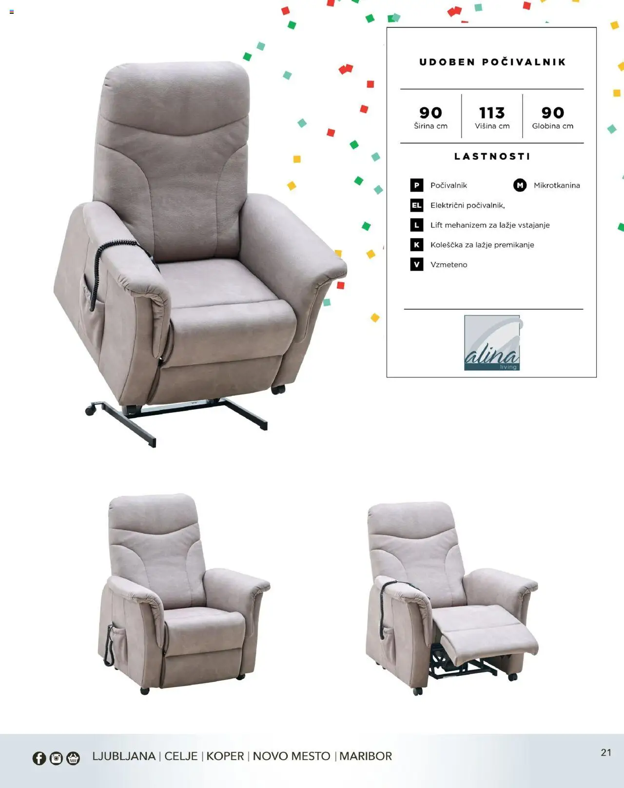 Harvey Norman - Katalog - Udobna praznična ponudba - Počivalniki & masažni stoli │ velja od 22.12.2022 | Stran: 21