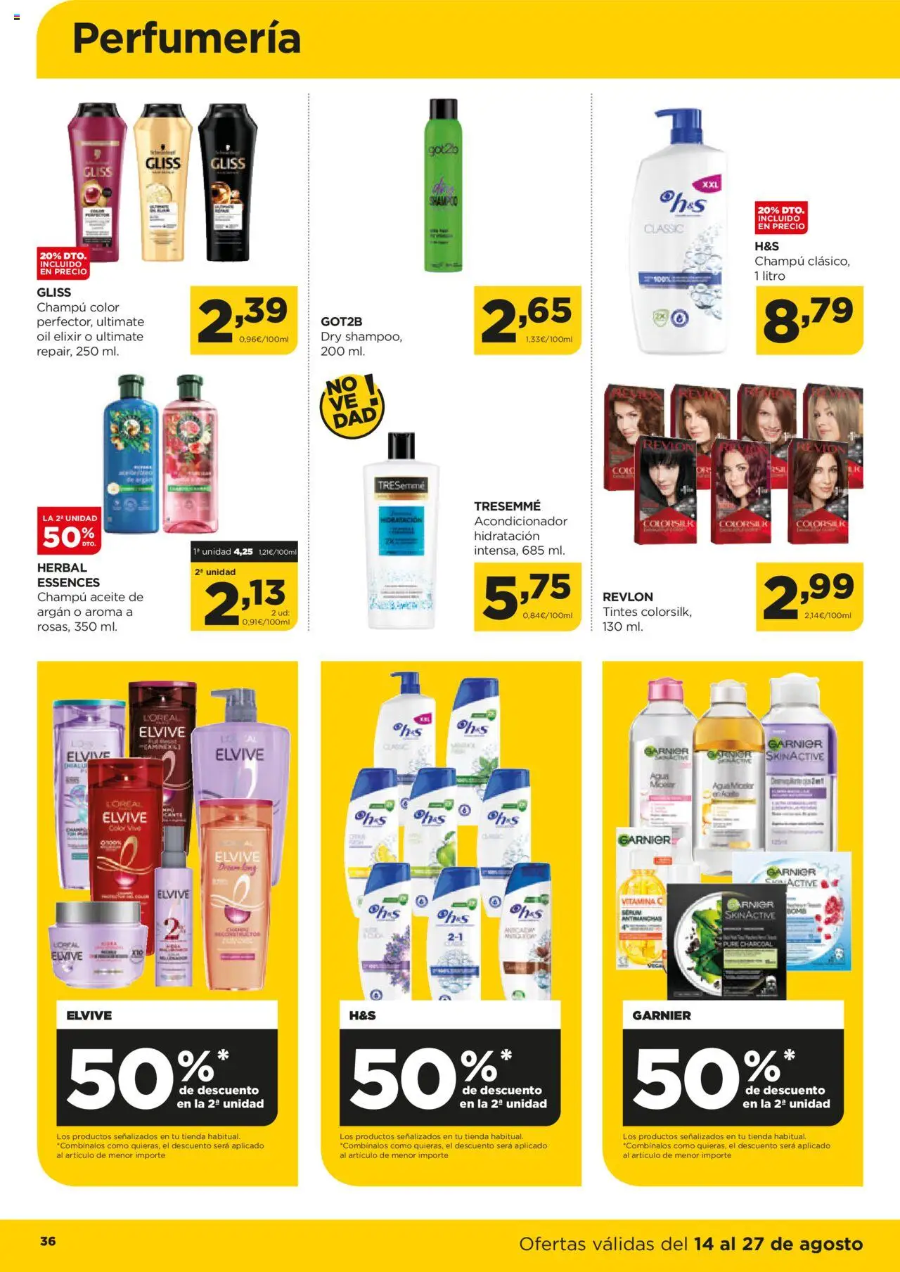Alimerka folleto Castilla y León │ válido desde el 14.08.2025 | Página: 38 | Productos: Champú, Acondicionador, Aceite
