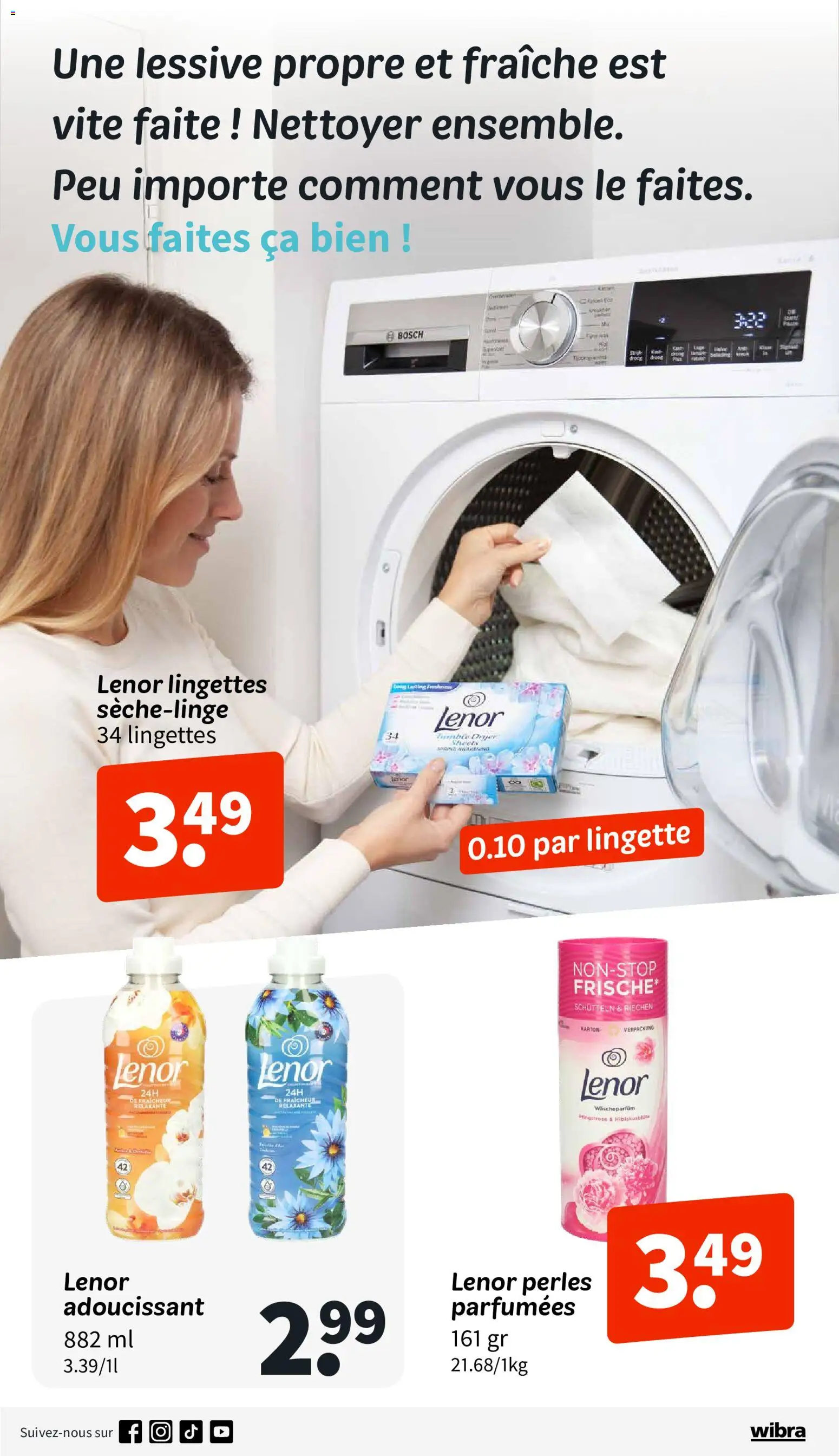 {H1} | Page: 2 | Produits: Lenor, Adoucissant, Lessive