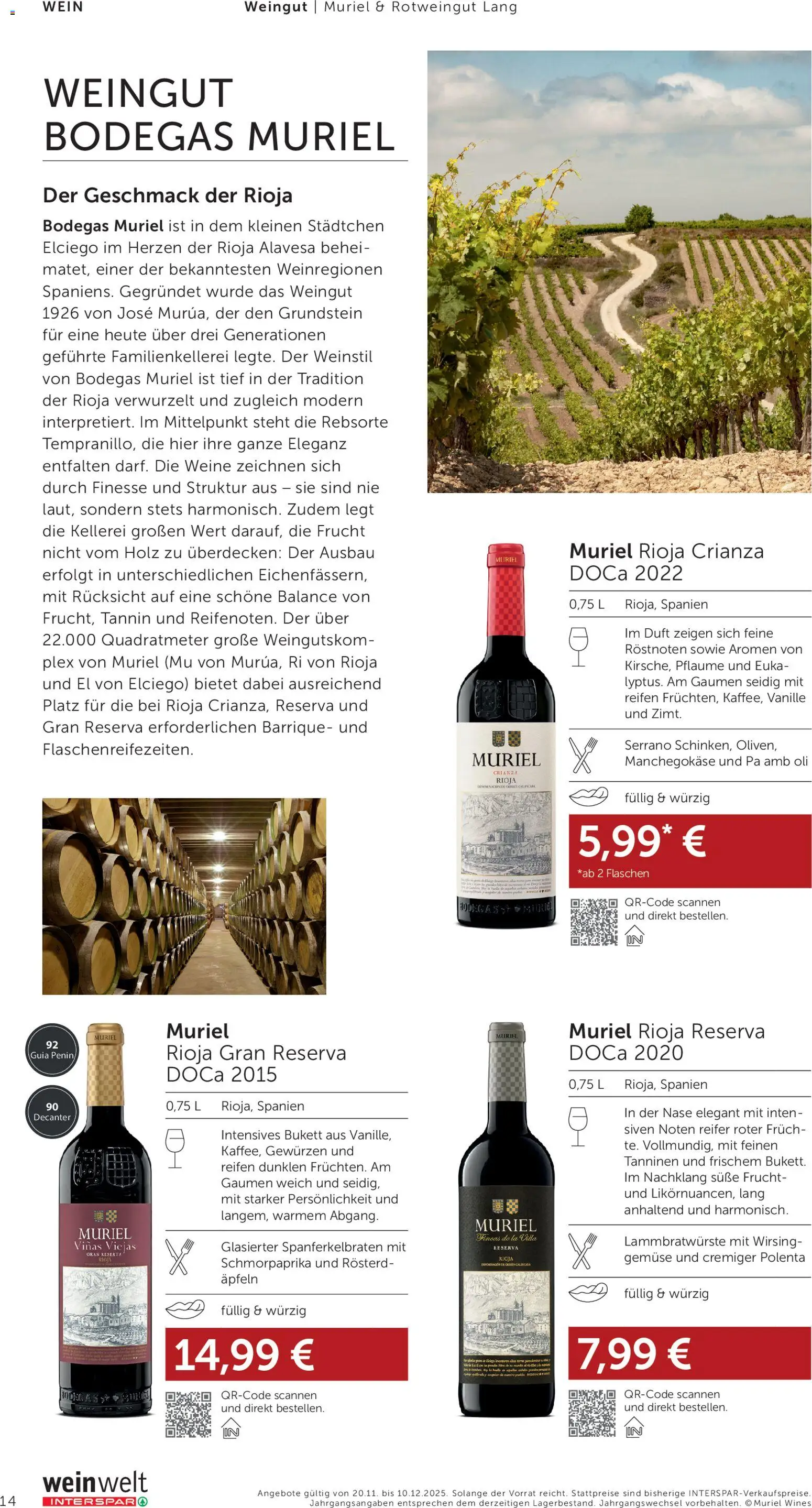 Interspar Wein Welt gültig ab 20.11.2025 | Seite: 14 | Produkte: Gemüse, Duft, Wein
