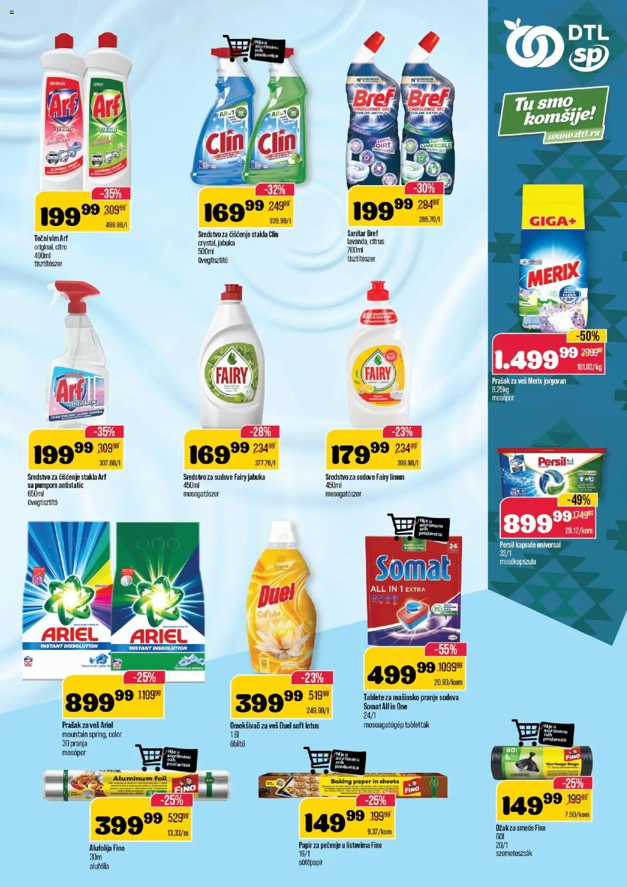 Senta Promet katalog - važi od 13.08.2025 | Strana: 15 | Proizvode: Papir za pečenje, Limun, Prašak za veš, Persil