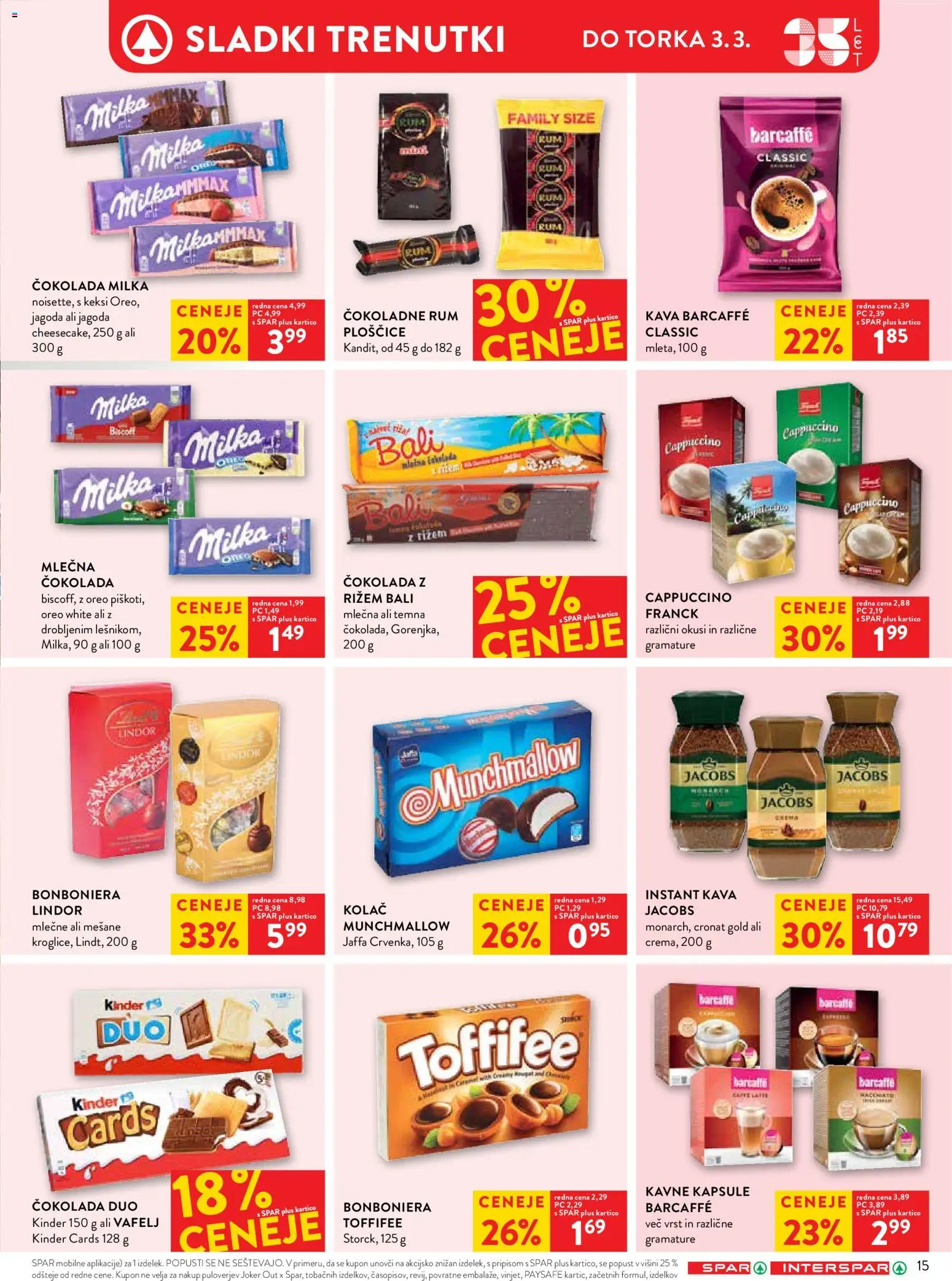 Novi Spar katalog ponudbe – veljaven od 25.02.2026 | Stran: 19 | Izdelki: Keksi, Bonboniera, Kava, Cokolada