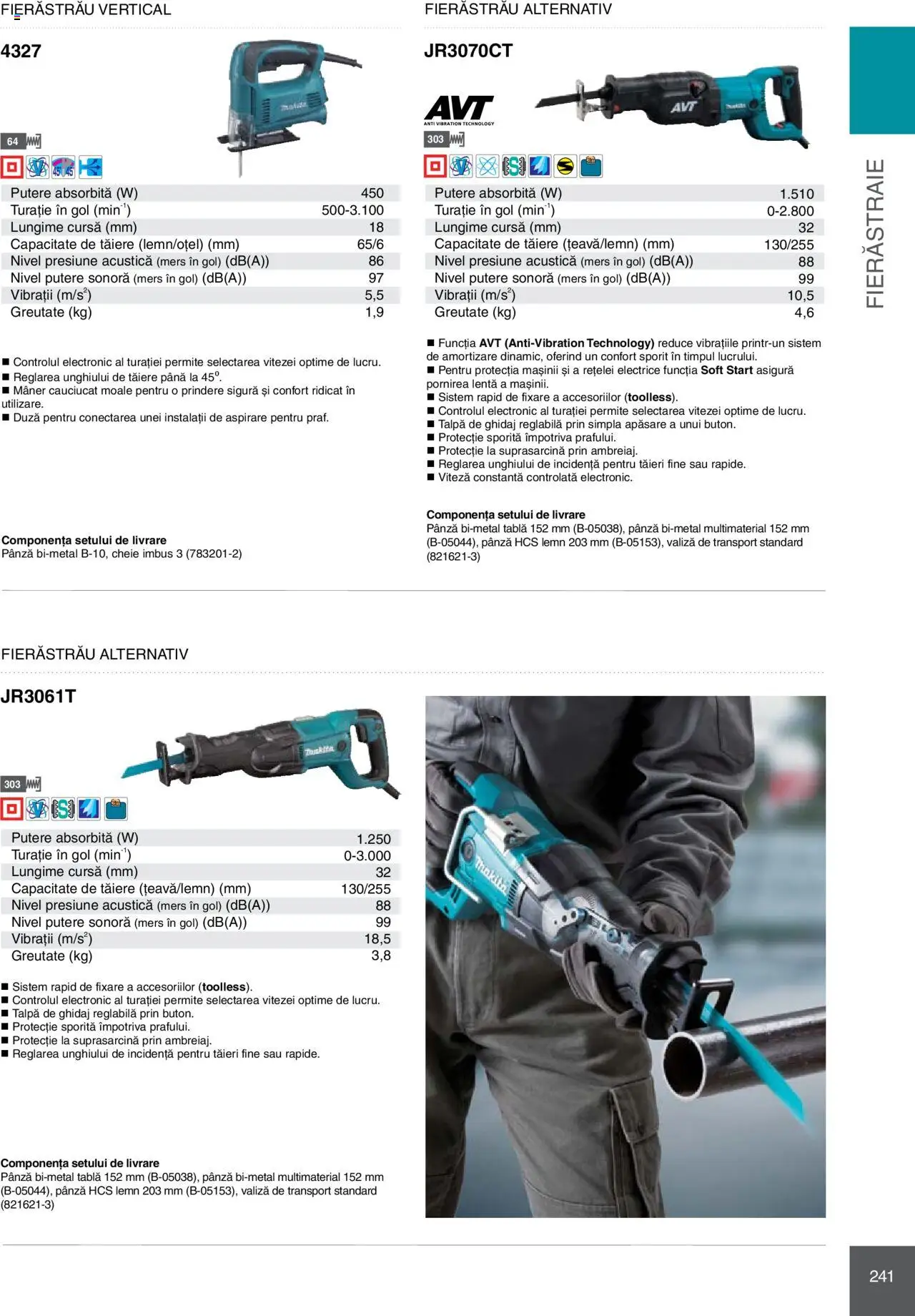 Noul catalog Makita – valabil de la 08.01.2025 | Pagină: 241 | Produse: Valiză, Tablă, Mâner