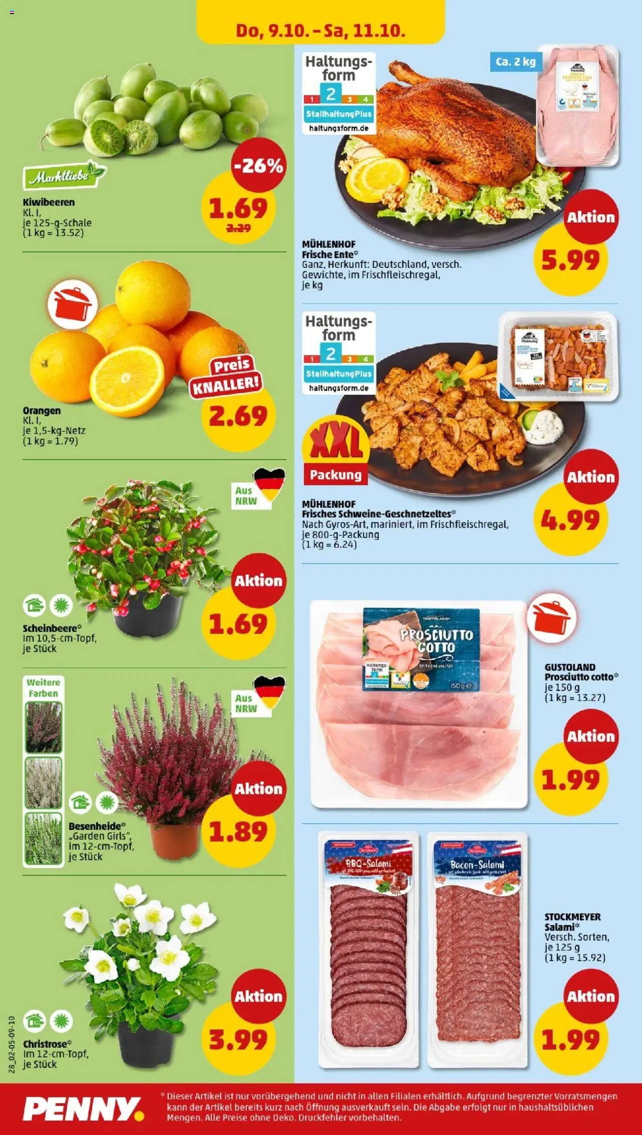 Penny - Nordrhein-Westfalen – gültig ab 06.10.2025 | Seite: 30 | Produkte: Orangen, Salami, Ente