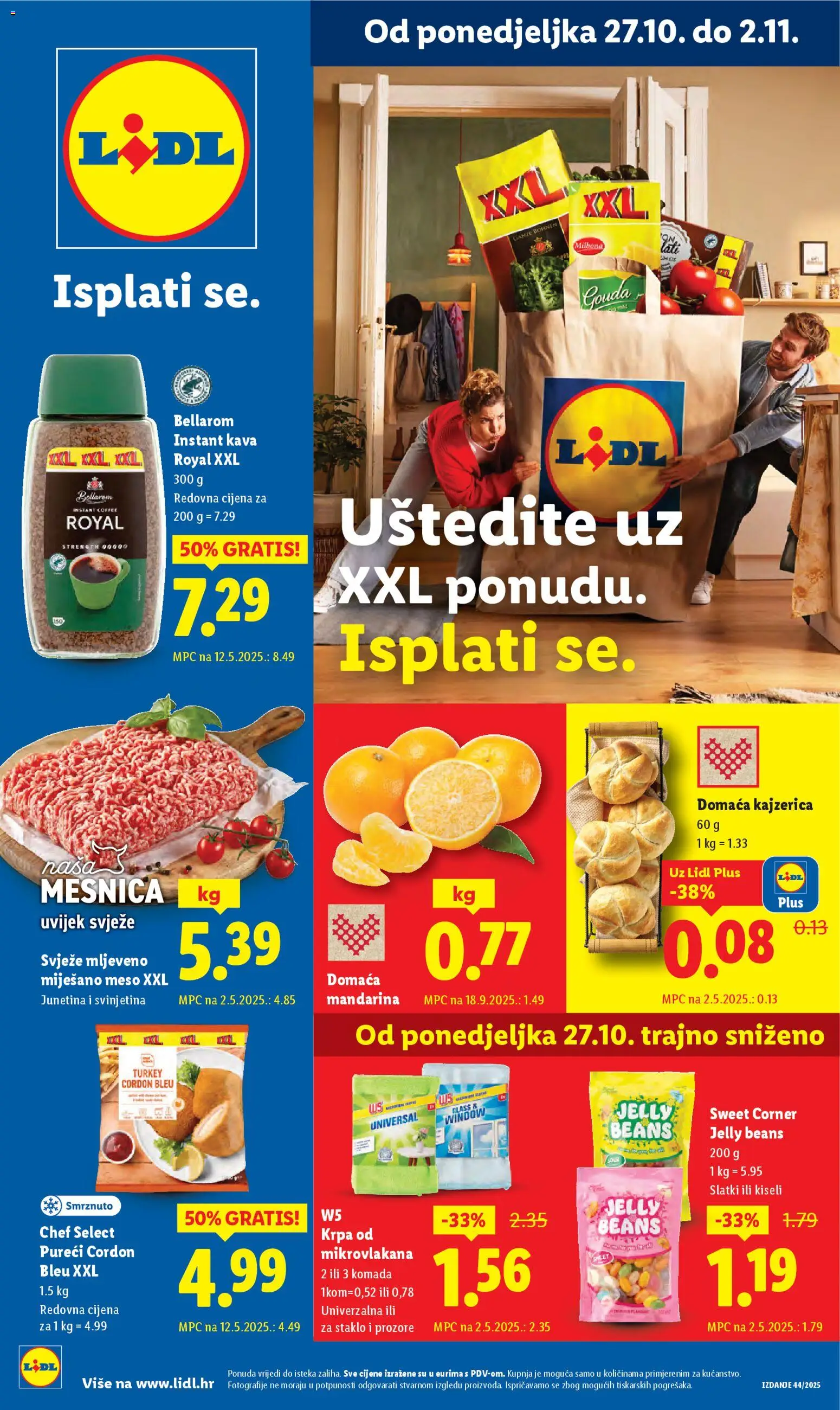 Lidl katalog | vrijedi od 27.10.2025 | Stranica: 1 | Proizvodi: Kava, Meso, Junetina, Krpa