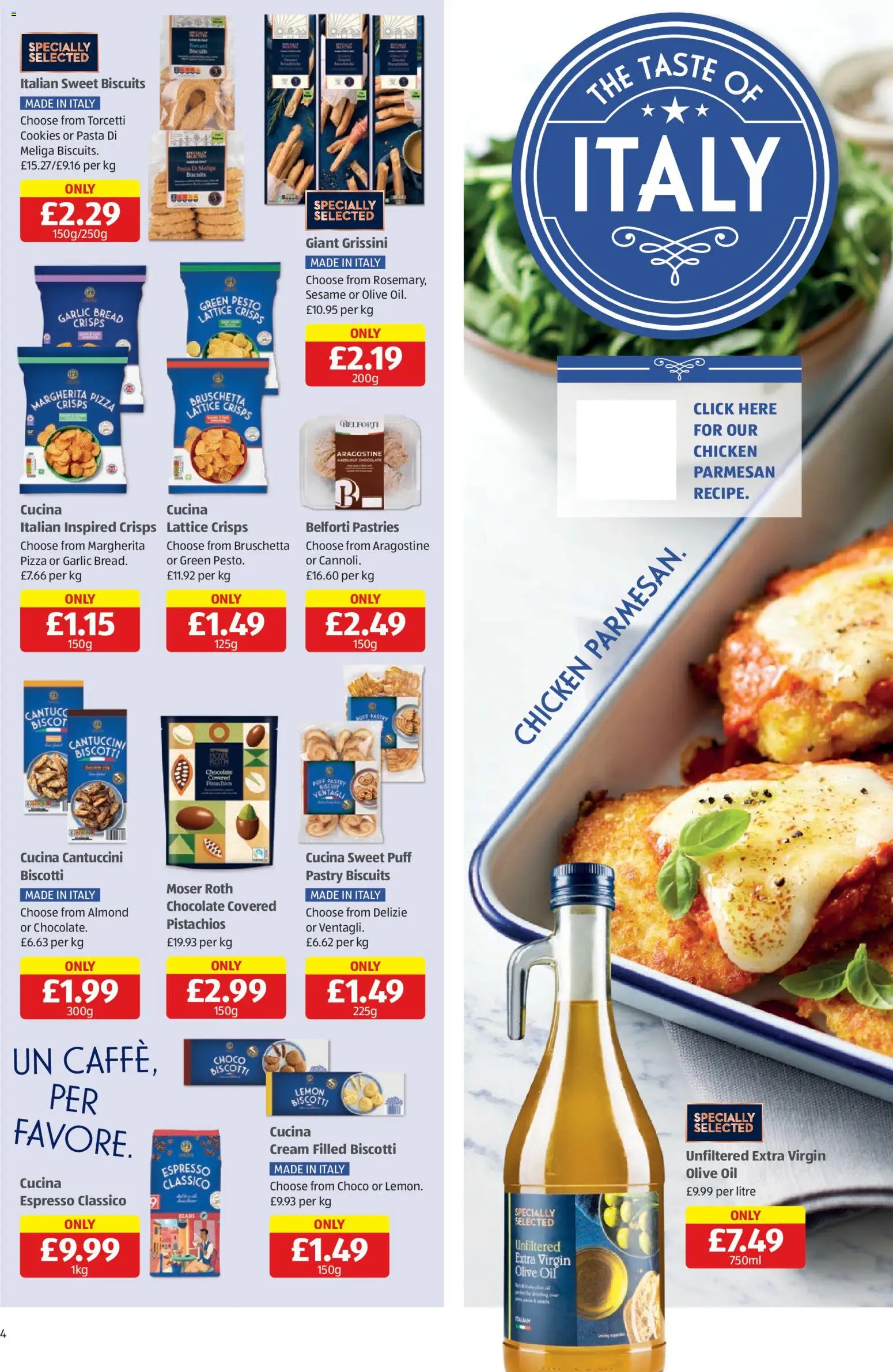 {H1} | Page: 4 | Products: Olive oil, Bread, Pizza, Cookies