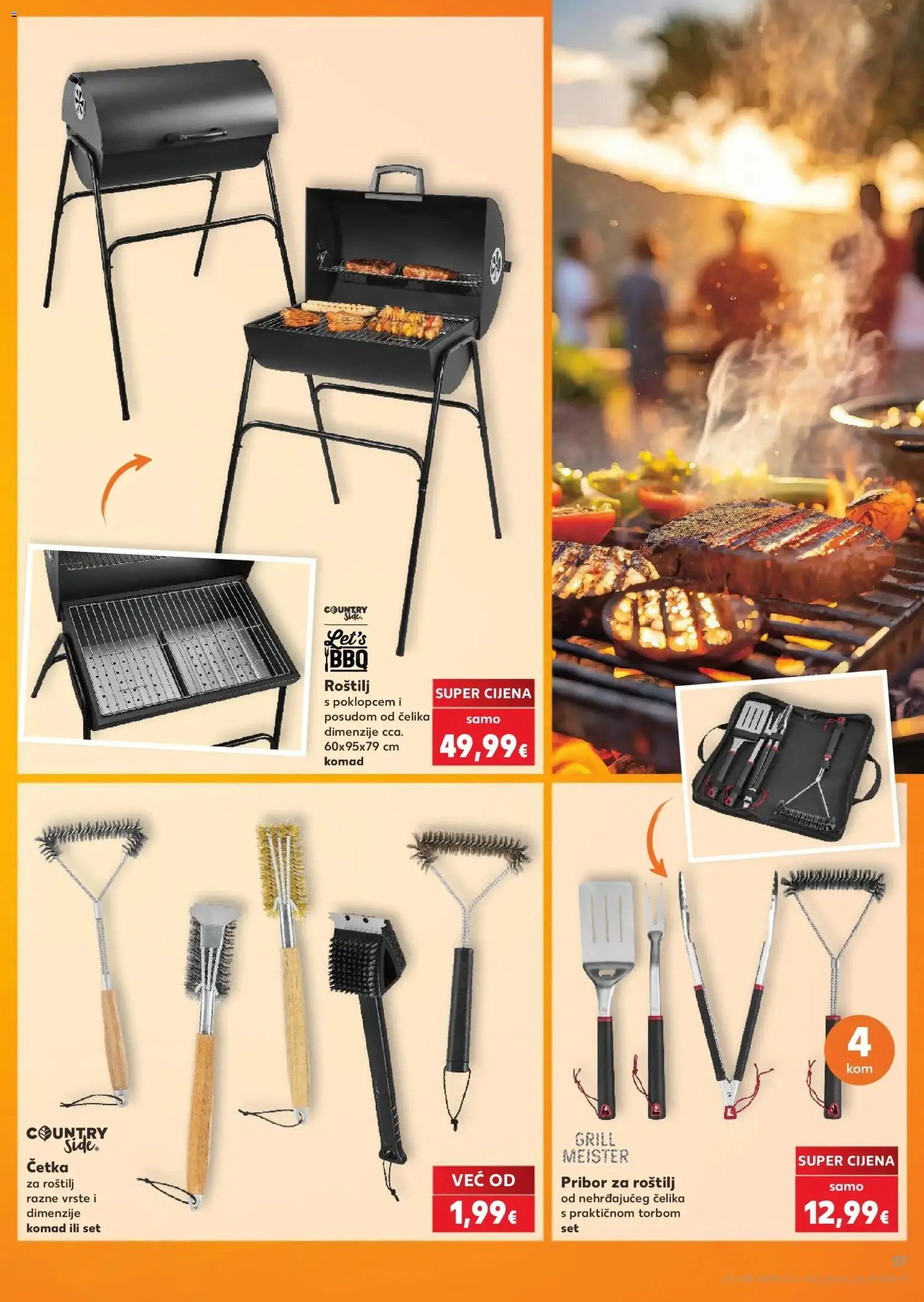 Kaufland katalog | vrijedi od 07.04.2026 | Stranica: 17 | Proizvodi: Roštilj, Četka