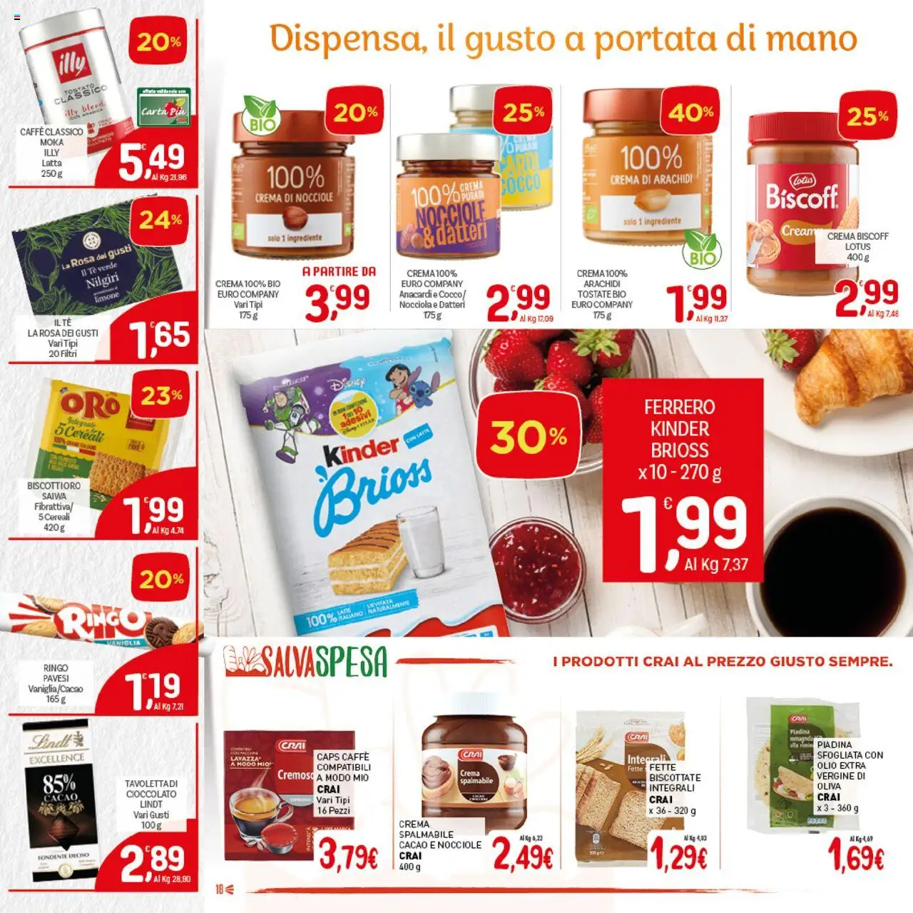 Volantino CRAI del 21.08.2025 | Pagina: 18 | Prodotti: Caffè, Cioccolato, Nocciole, Arachidi