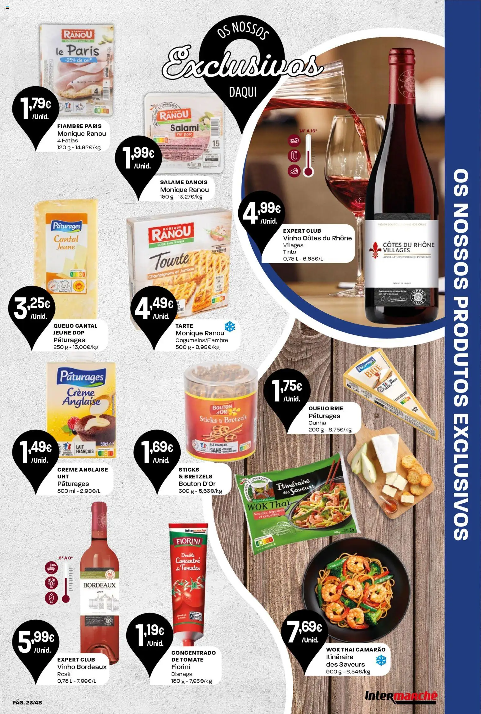 Intermarché folheto │ válido de 26.03.2026 | Página: 23 | Produtos: Salame, Vinho, Tarte, Creme