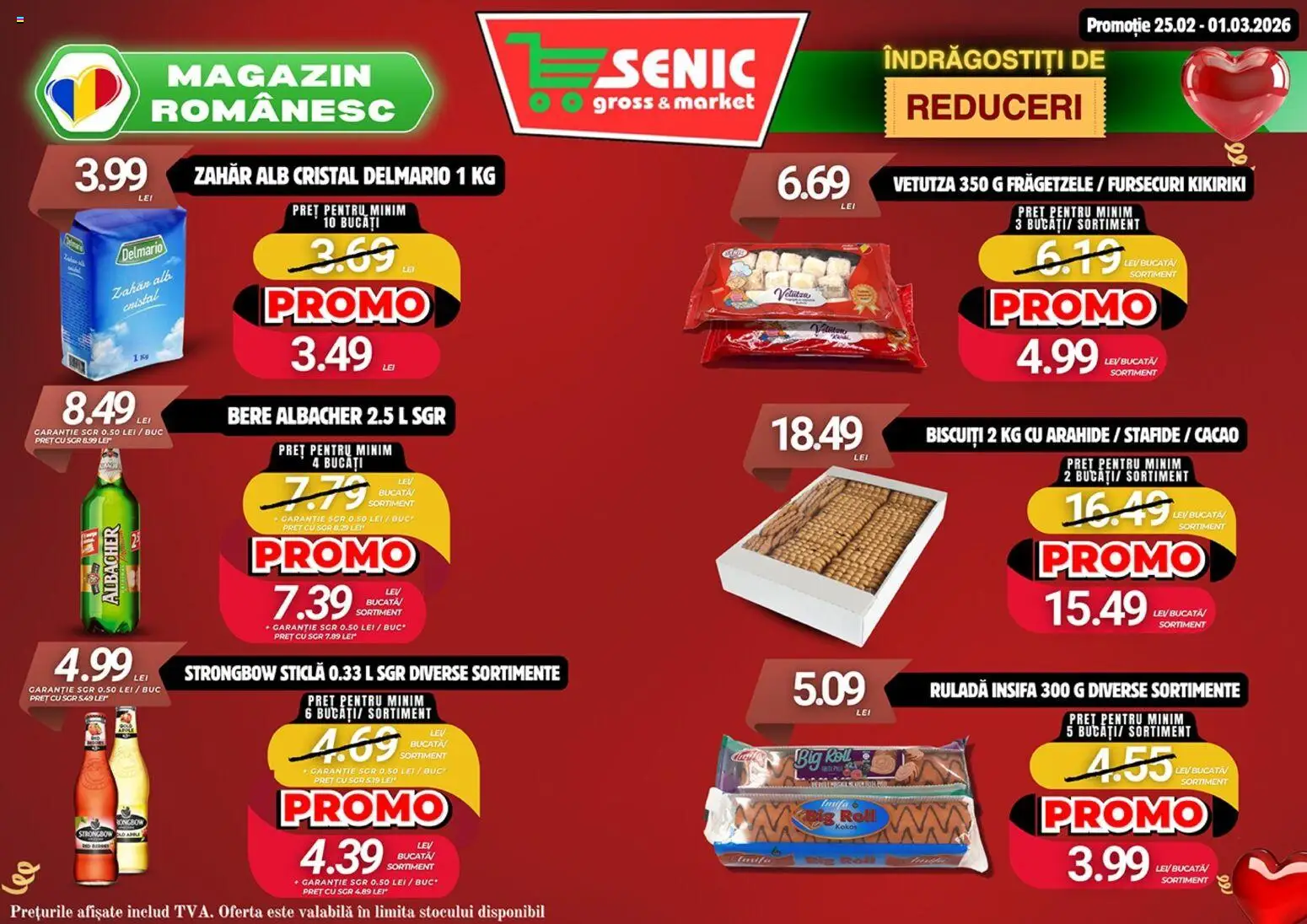 Noul catalog Senic – valabil de la 23.02.2026 | Pagină: 5 | Produse: Bere, Biscuiți, Stafide, Zahăr