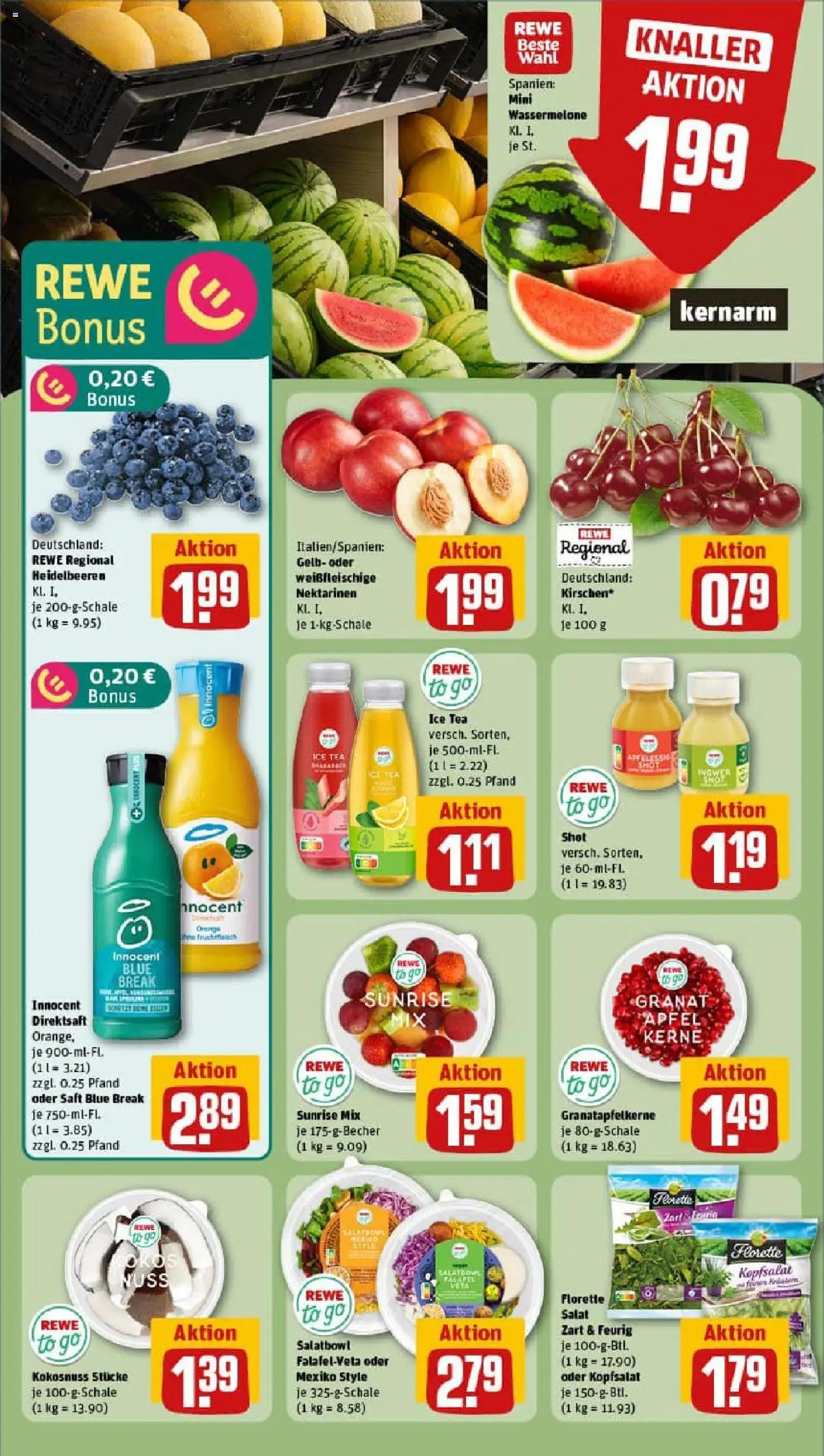 Rewe prospekt Bad Kreuznach	 - gültig ab dem 13.07.2025 | Seite: 6 | Produkte: Nektarinen, Äpfel, Heidelbeeren, Wassermelone