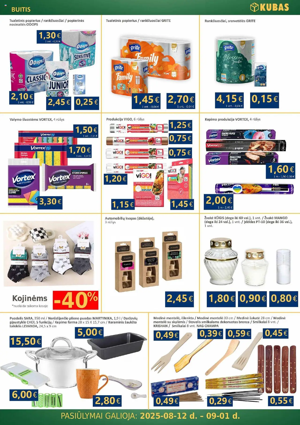 Kubas leidinys│galioja nuo 12.08.2025 | Puslapis: 16 | Prekių: Puodelis, Puodas, Kvapas, Pjaustyklė