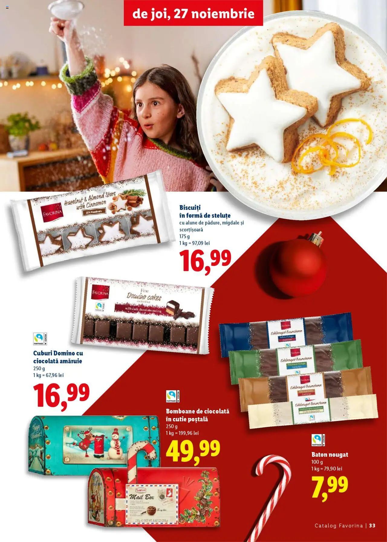 Noul catalog Lidl – valabil de la 16.10.2025 | Pagină: 33 | Produse: Migdale, Alune, Ciocolată, Biscuiți