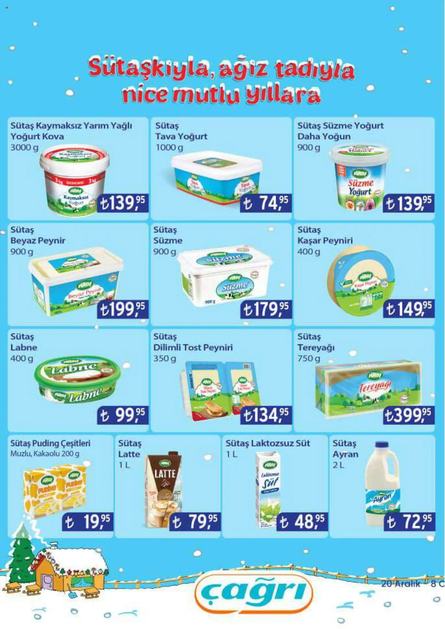 Çağrı Market - Sütaş Katalog - 06.01.2026 tarihinden itibaren geçerlidir | Sayfa: 1 | Ürünler: Süt, Tereyağı, Peynir, Yoğurt