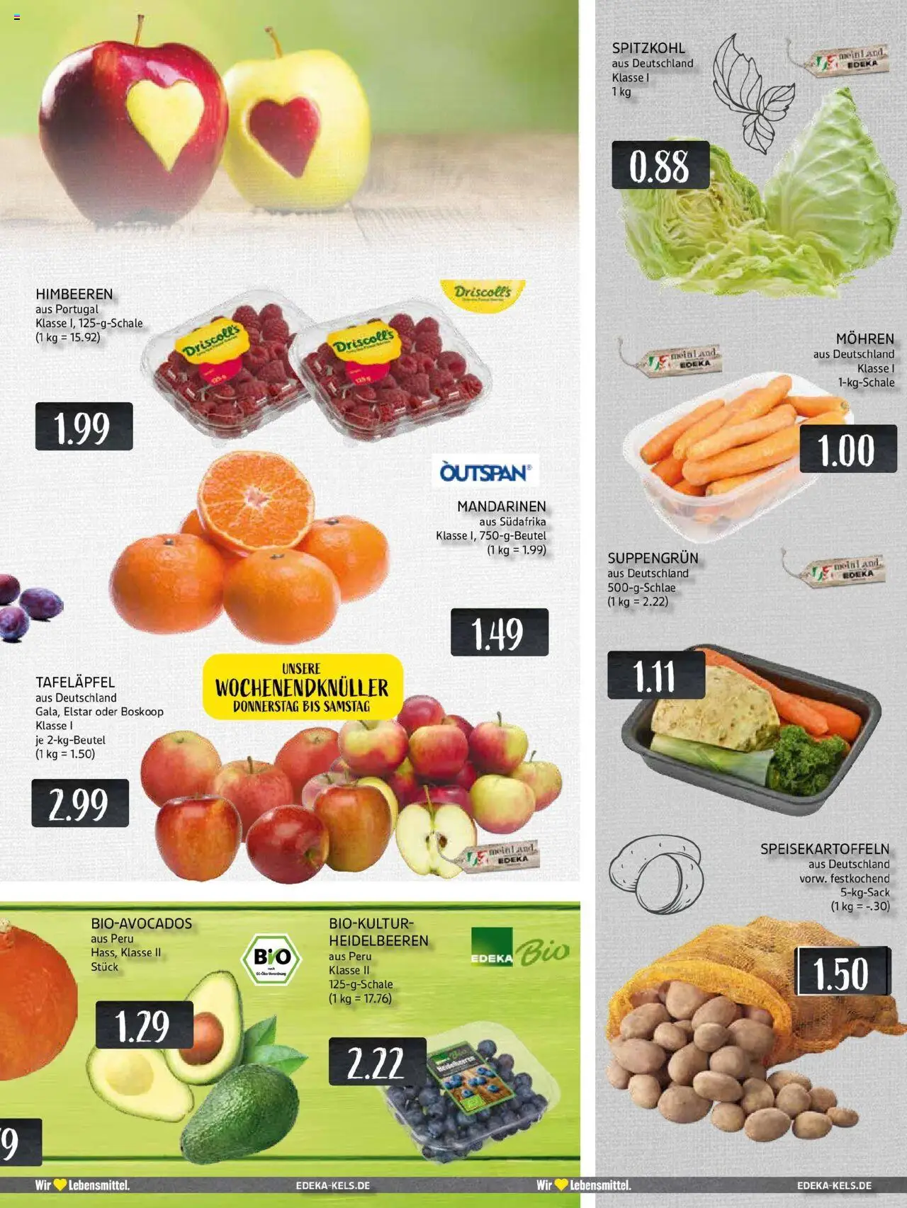 Edeka prospekt Ratingen-Hösel	 – gültig ab 29.09.2025 | Seite: 9 | Produkte: Himbeeren, Mandarinen, Mohren, Heidelbeeren