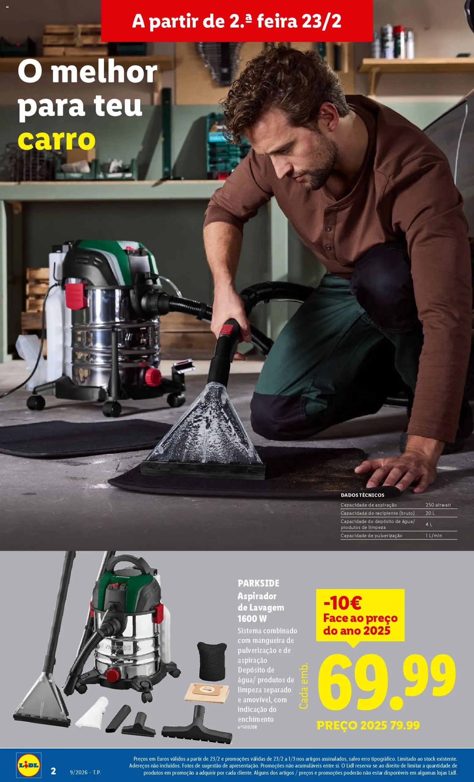 Lidl Novidades │ válido de 23.02.2026 | Página: 2 | Produtos: Aspirador, Mangueira