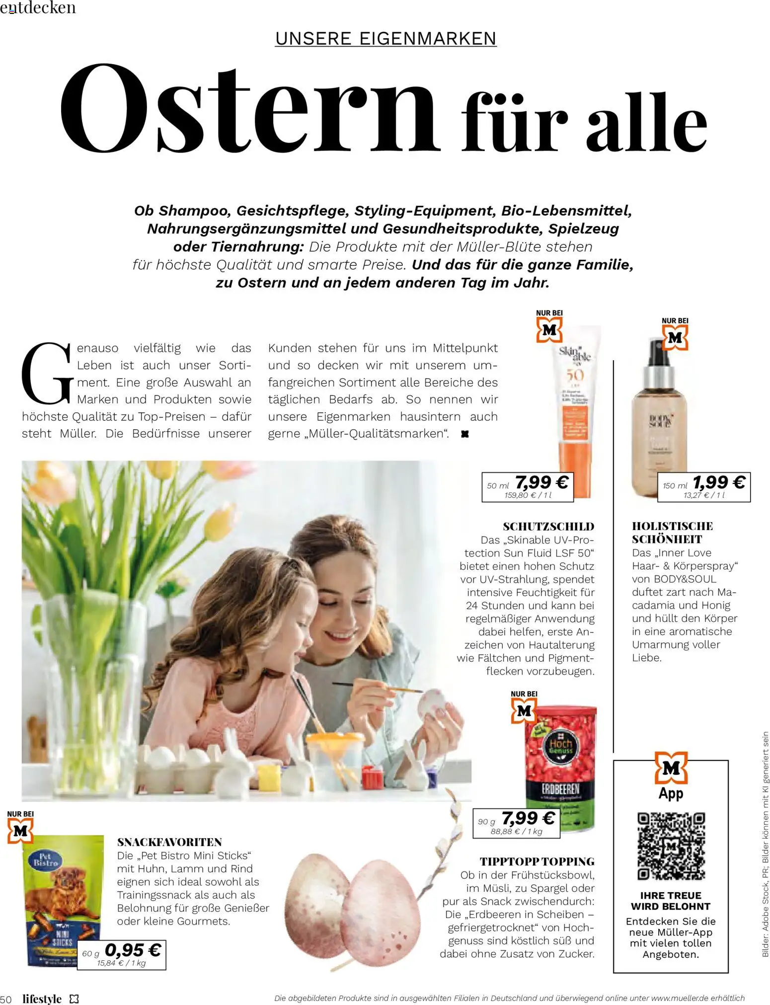 Müller Lifestyle – gültig ab 12.03.2026 | Seite: 50 | Produkte: Spargel, Bilder, Erdbeeren, Körperspray