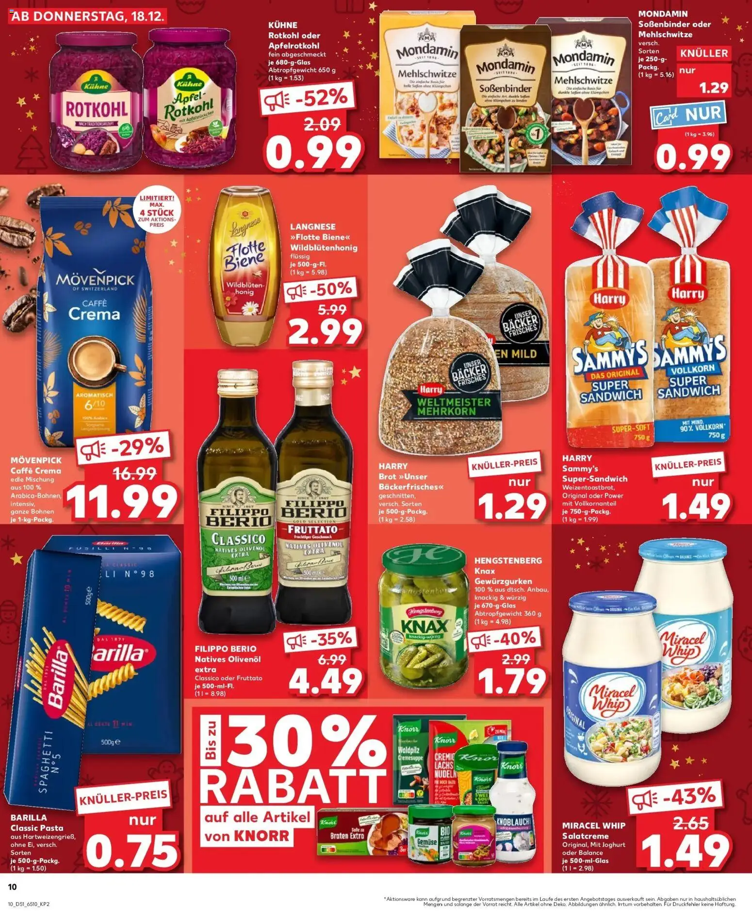 Kaufland prospekt Remscheid	 – gültig ab 22.12.2025 | Seite: 10 | Produkte: Barilla, Knorr, Creme, Lachs