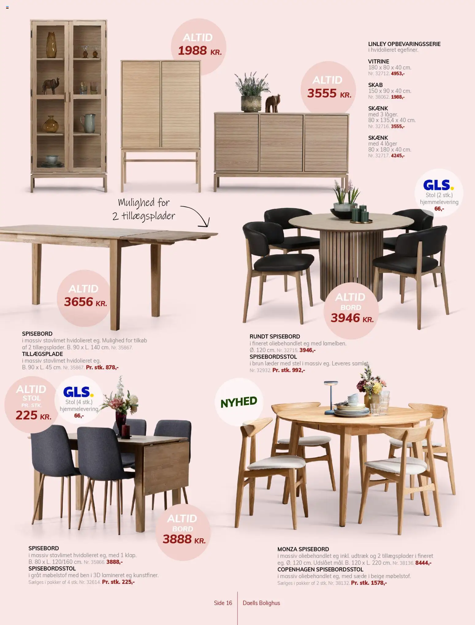Daells Bolighus tilbudsavis – gyldig fra 25.02.2026 | Side: 16 | Produkter: Bord, Stol, Skab, Skænk