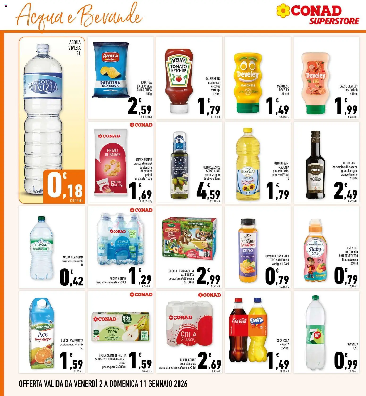 Volantino Conad del 02.01.2026 | Pagina: 18 | Prodotti: Patate, Maionese, Olio, Aceto