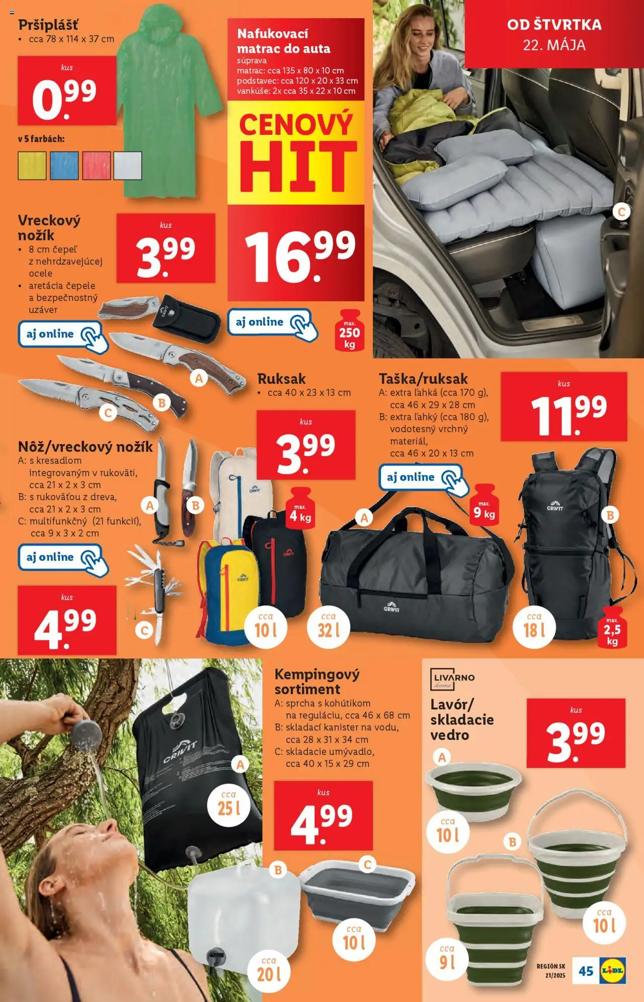 Lidl leták │ platný od 19.05.2025 | Strana: 69 | Produkty: Matrac, Vankúše, Nafukovací matrac