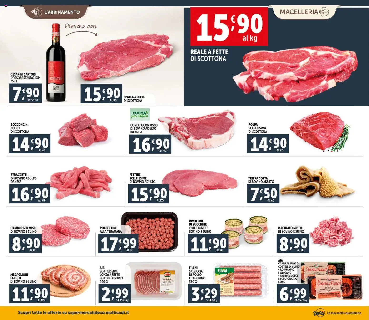 Volantino Decò del 11.02.2026 | Pagina: 4 | Prodotti: Tacchino, Salsiccia, Peperoncino, Zucchine