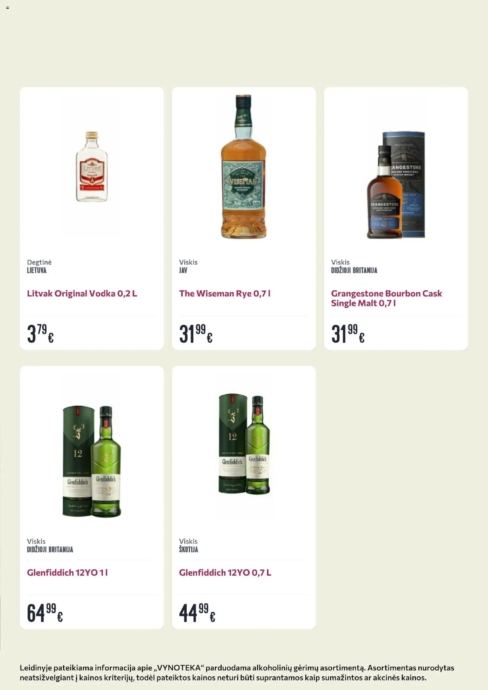 VYNOTEKA akcijos nuo 23.03.2026 | Puslapis: 4 | Prekių: Degtinė, Viskis