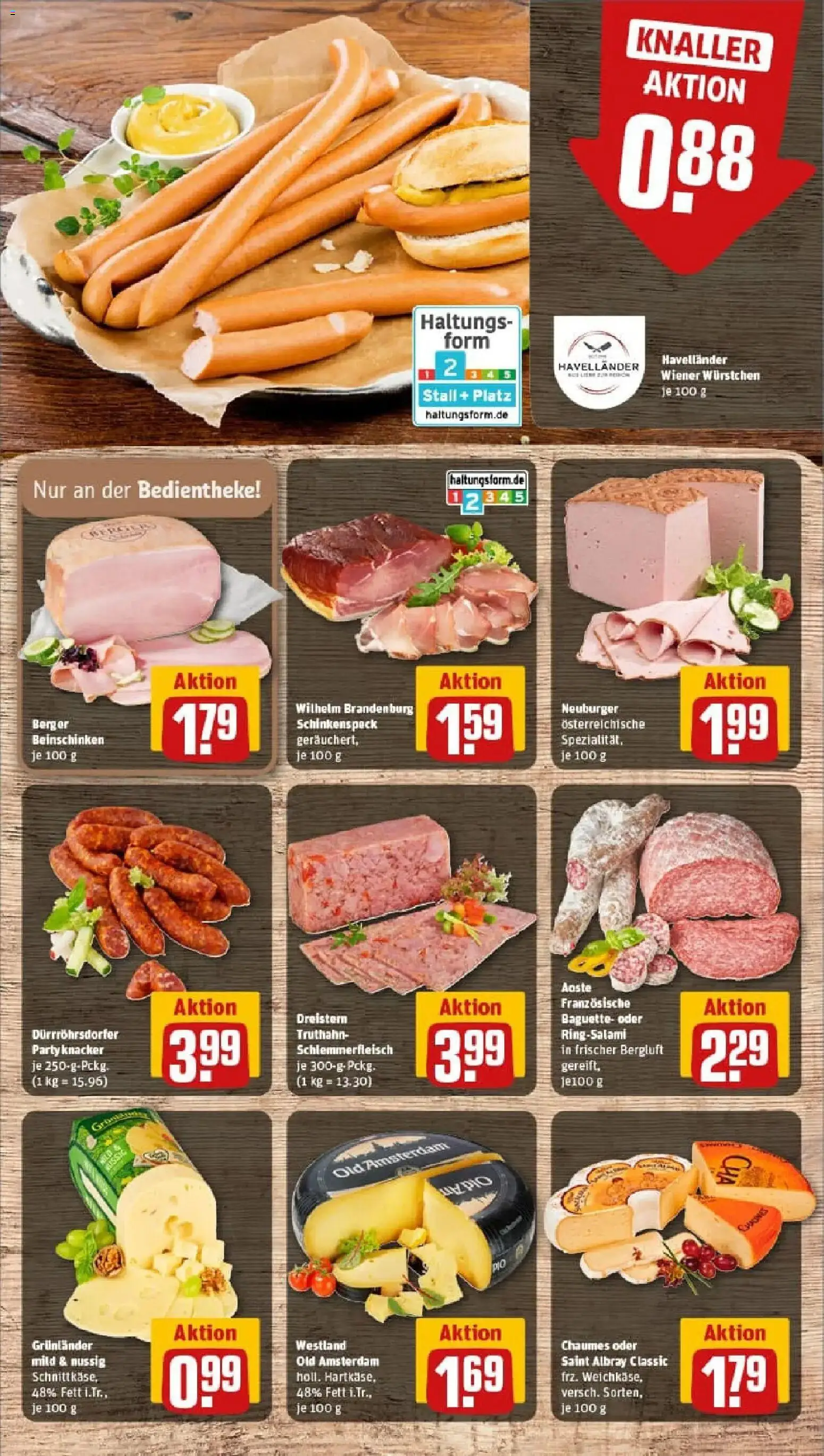 Rewe prospekt Neubrandenburg	 – gültig ab 10.11.2025 | Seite: 9 | Produkte: Wiener wurstchen, Baguette, Grunlander, Salami