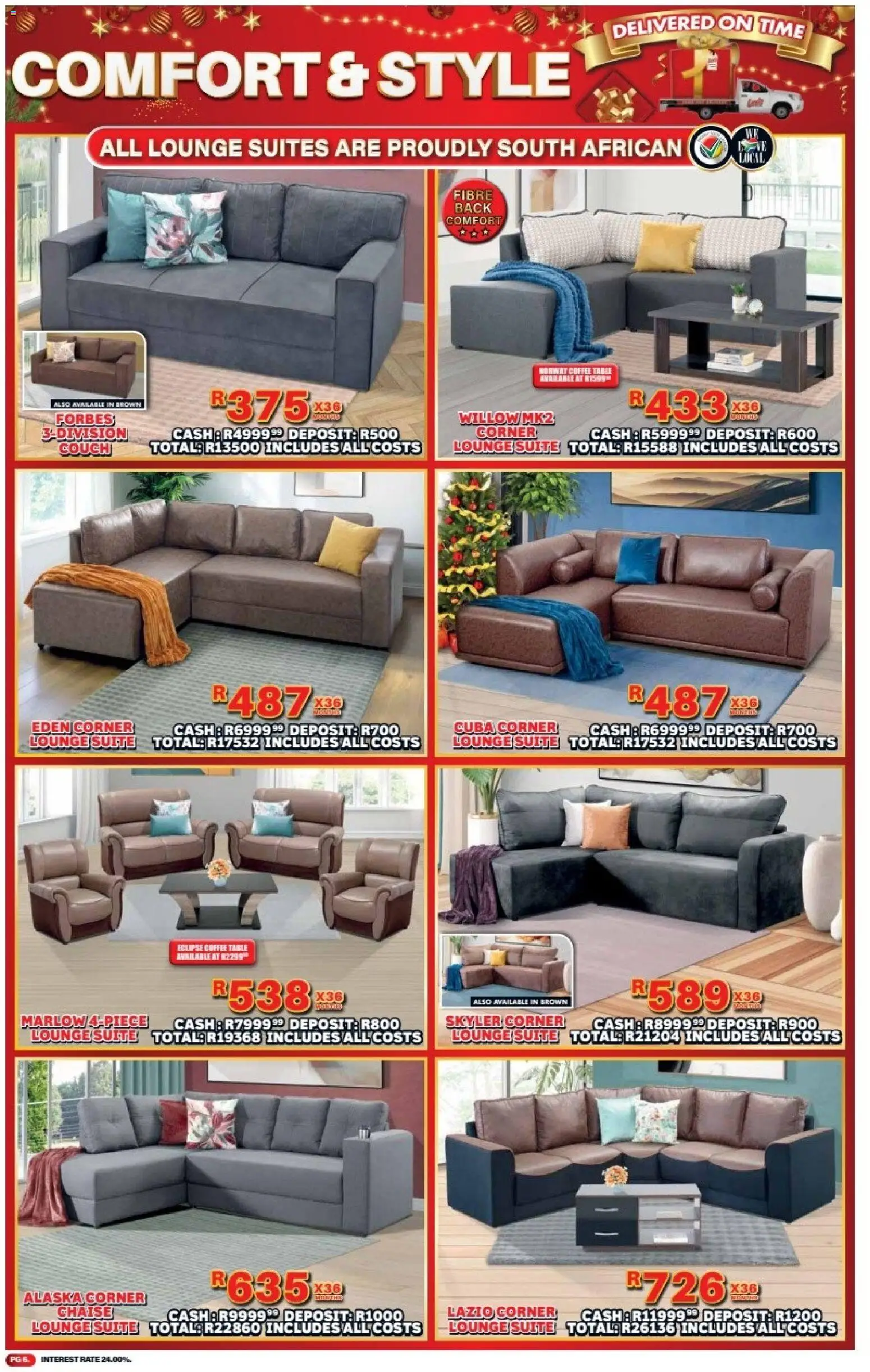 New Lewis Stores catalogue – valid from 08.12.2025 | Page: 6 | Products: Couch, Table, Lounge suite, Chaise